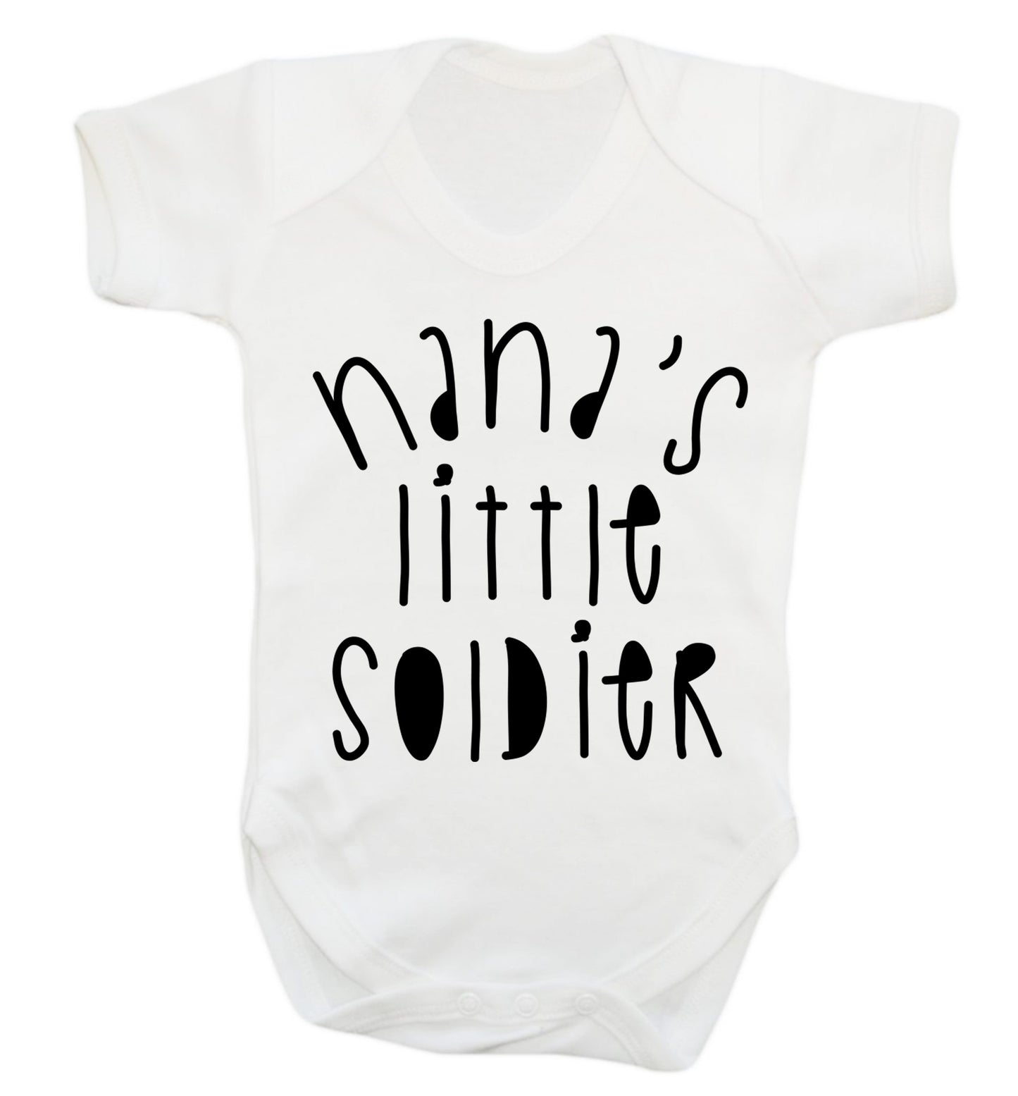 Nana's little soldier Baby Vest white 18-24 months