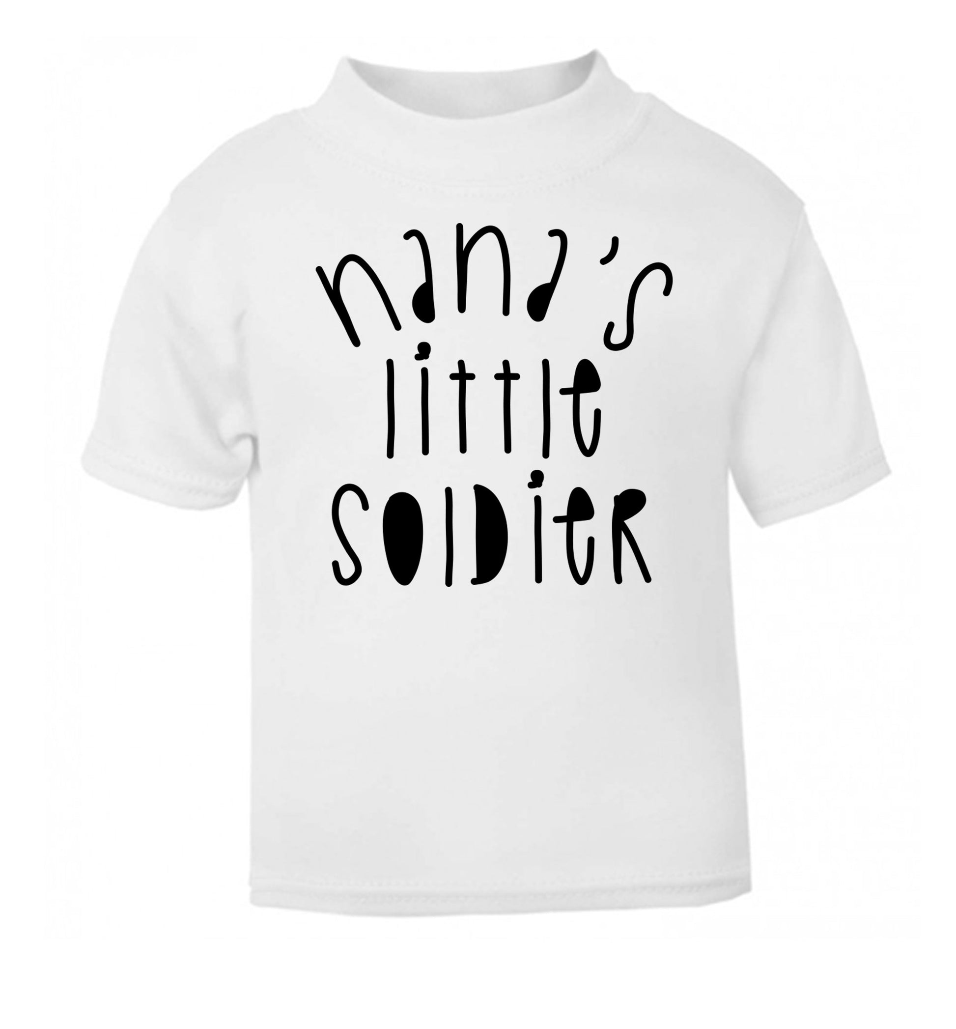 Nana's little soldier white Baby Toddler Tshirt 2 Years