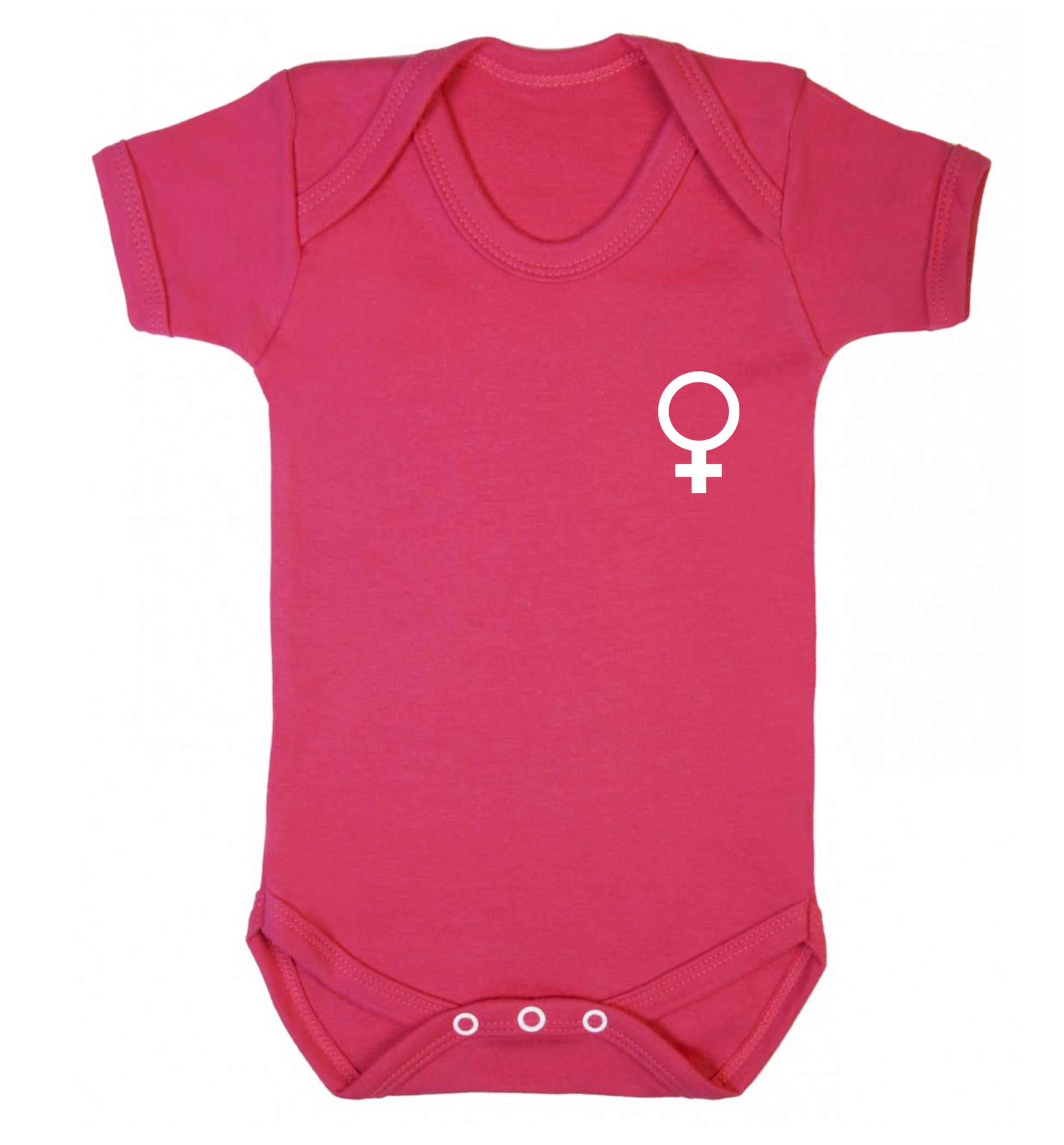 Female pocket symbol Baby Vest dark pink 18-24 months