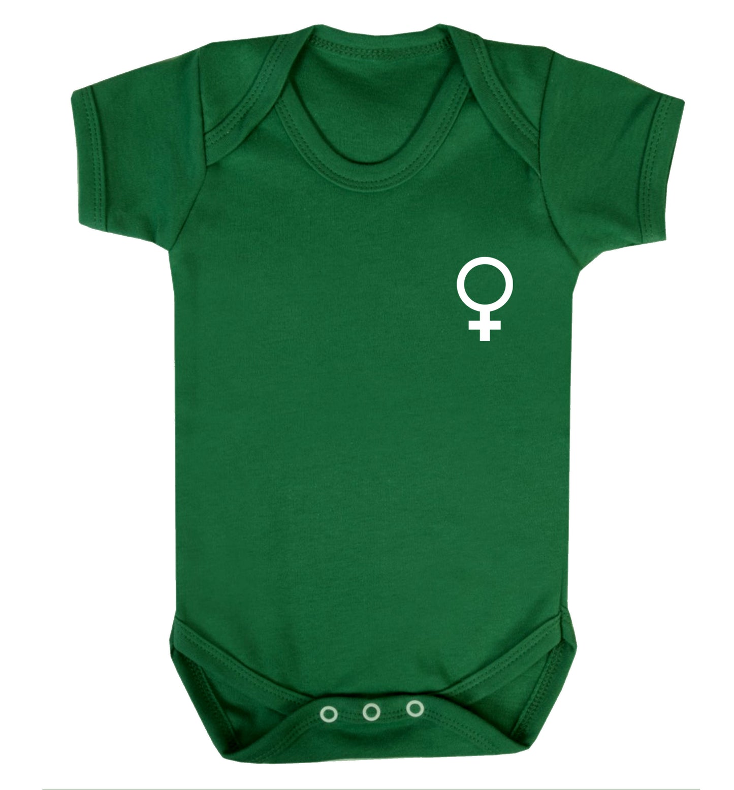 Female pocket symbol Baby Vest green 18-24 months