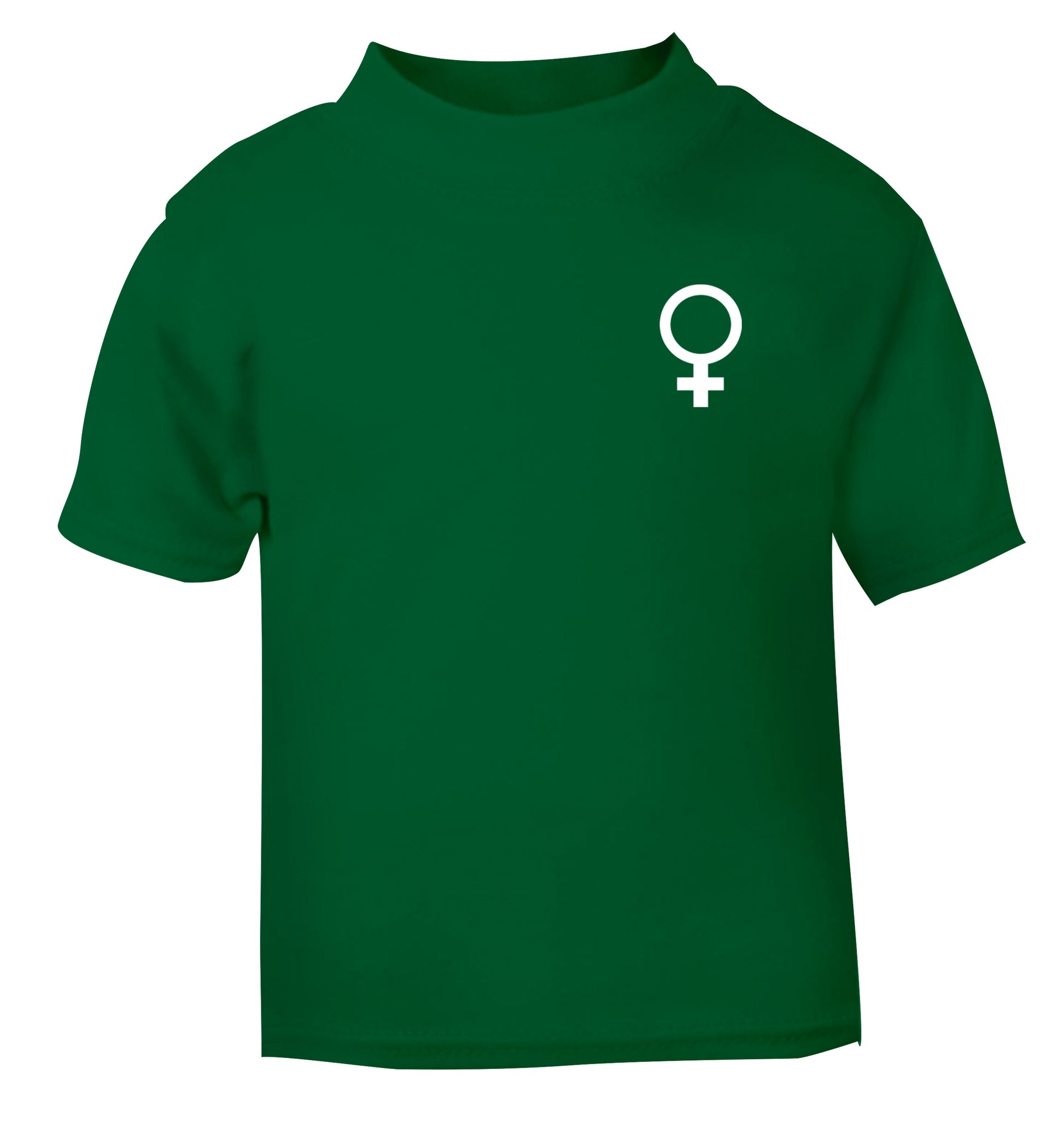 Female pocket symbol green Baby Toddler Tshirt 2 Years