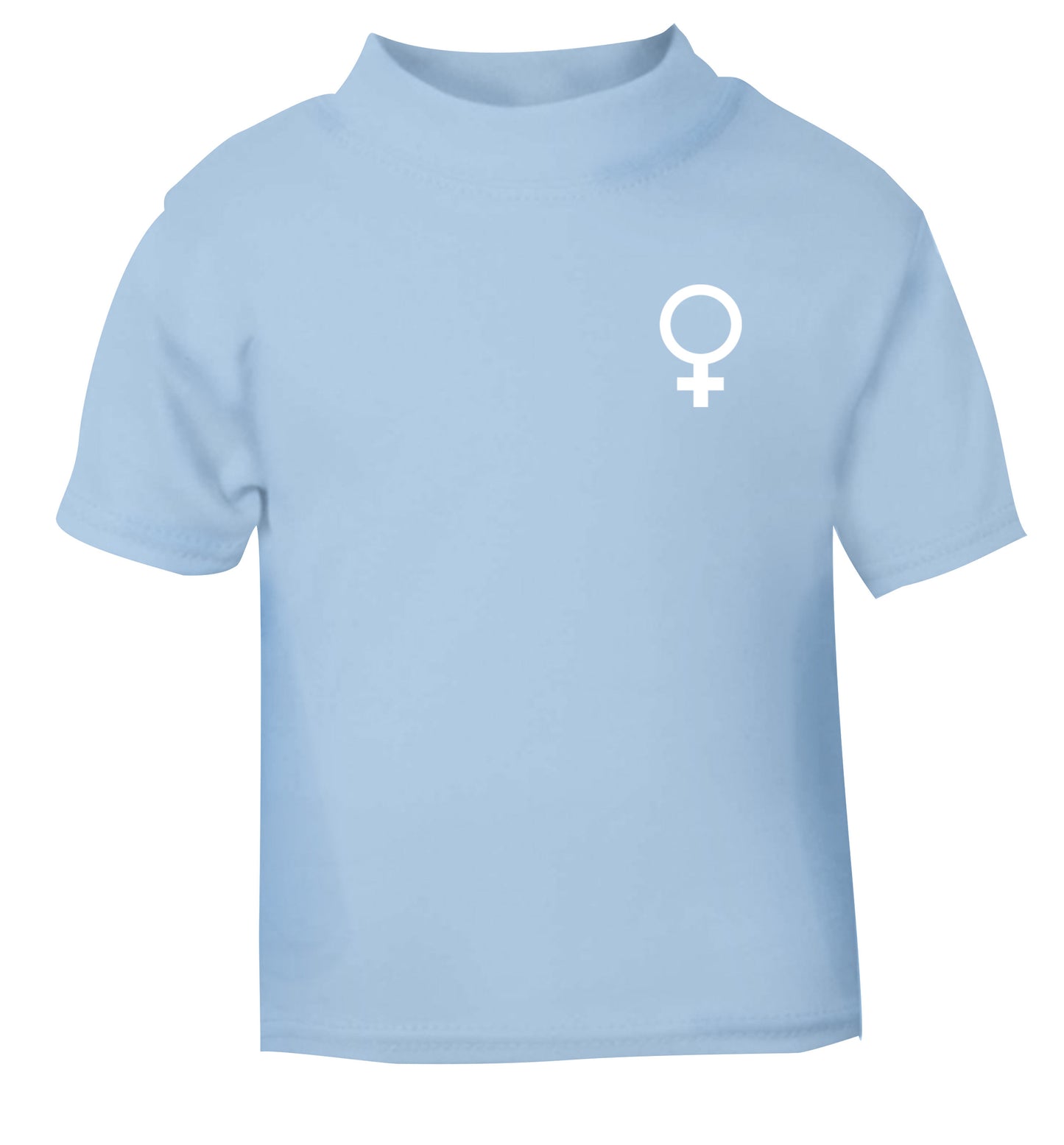 Female pocket symbol light blue Baby Toddler Tshirt 2 Years