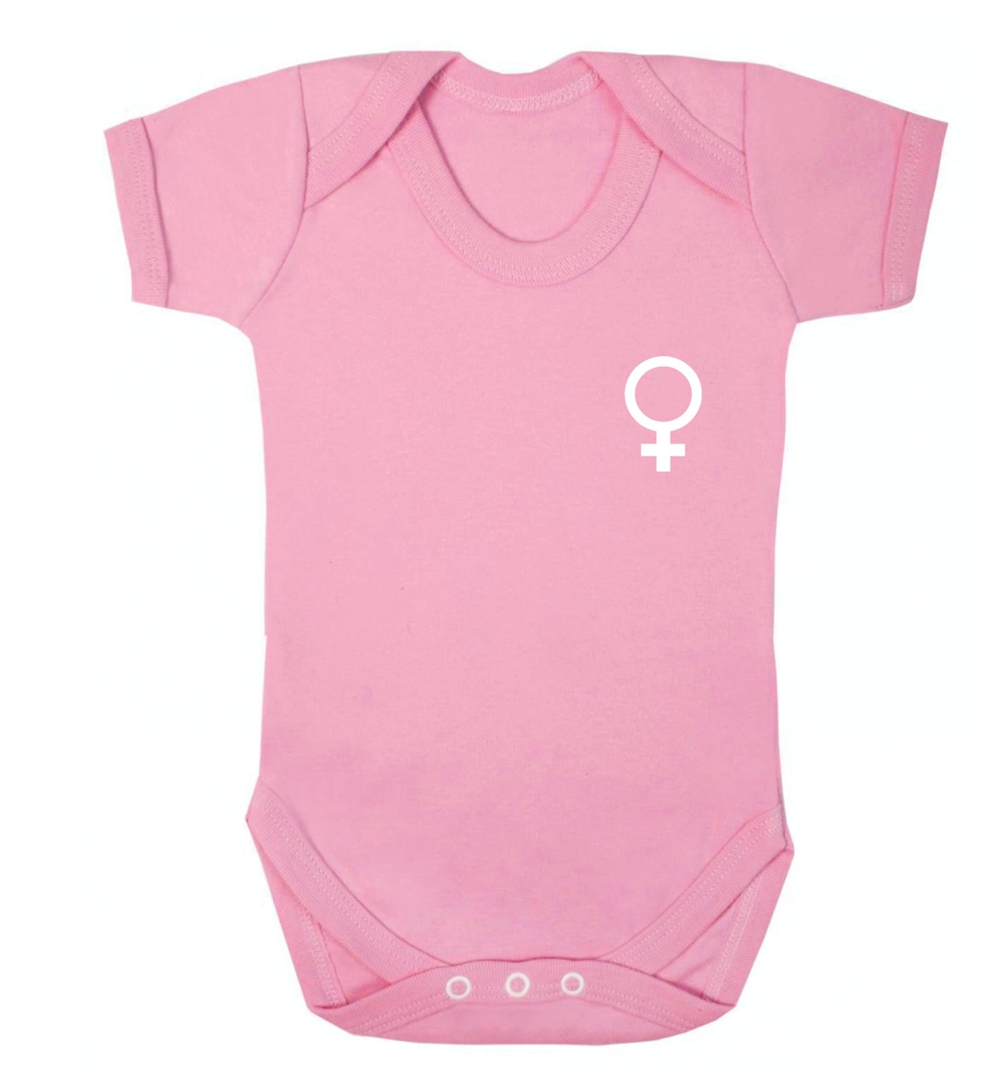 Female pocket symbol Baby Vest pale pink 18-24 months