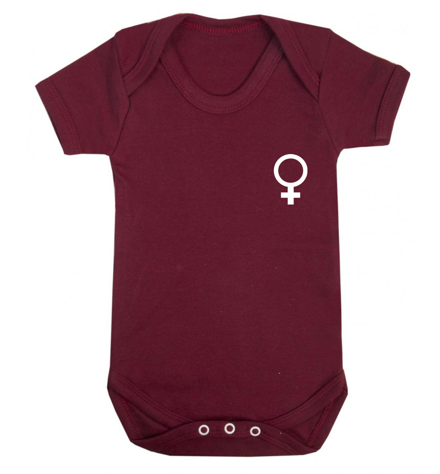 Female pocket symbol Baby Vest maroon 18-24 months