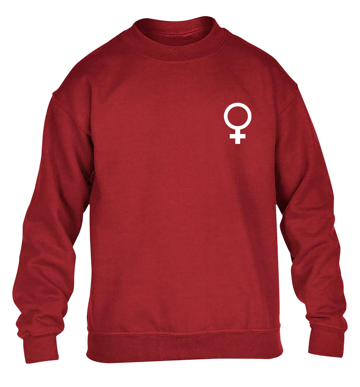 Female pocket symbol children's grey sweater 12-14 Years