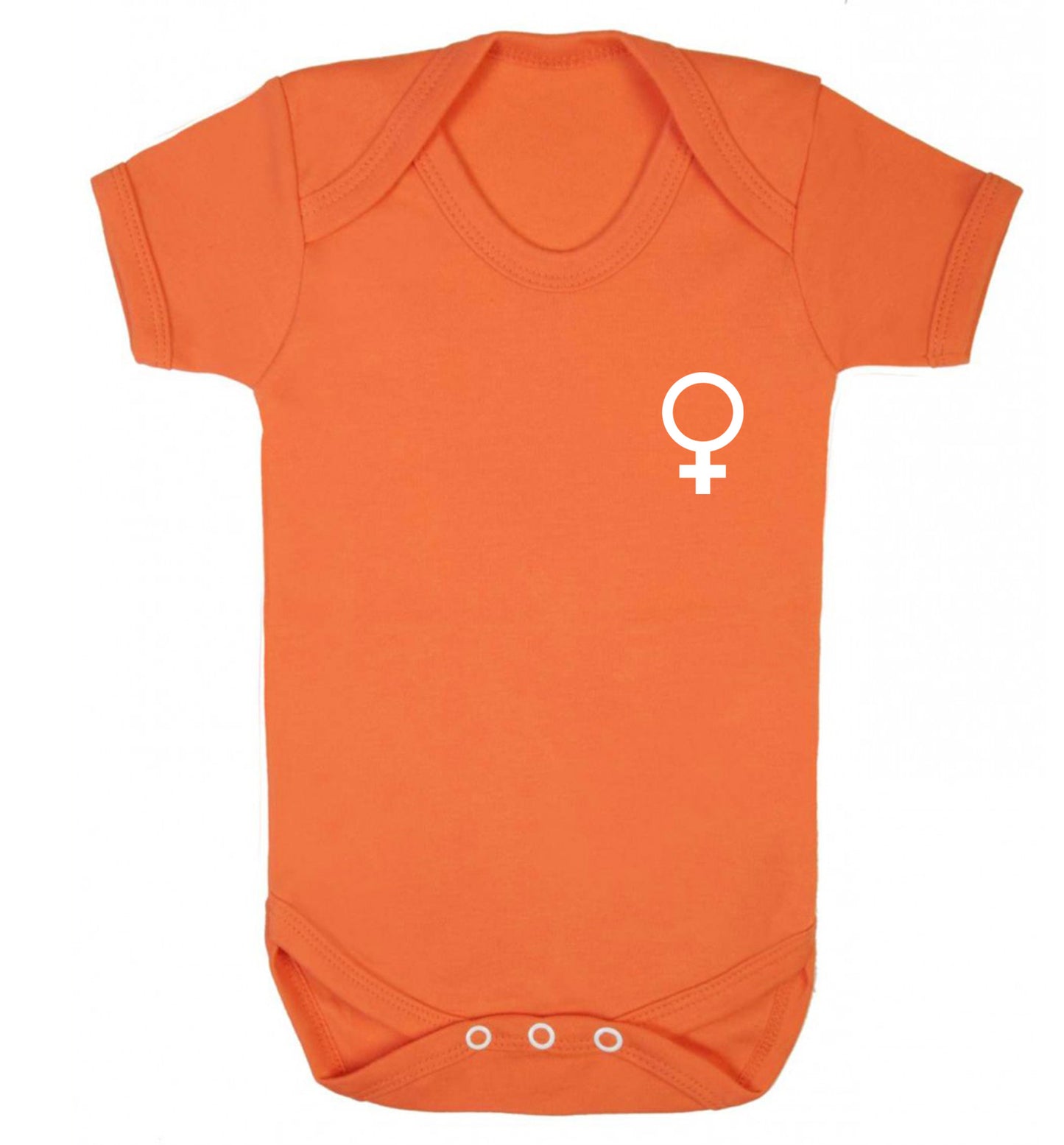 Female pocket symbol Baby Vest orange 18-24 months