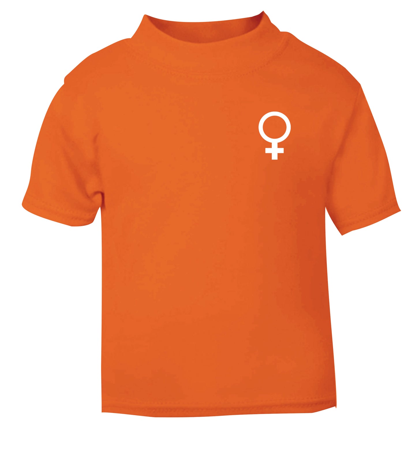 Female pocket symbol orange Baby Toddler Tshirt 2 Years
