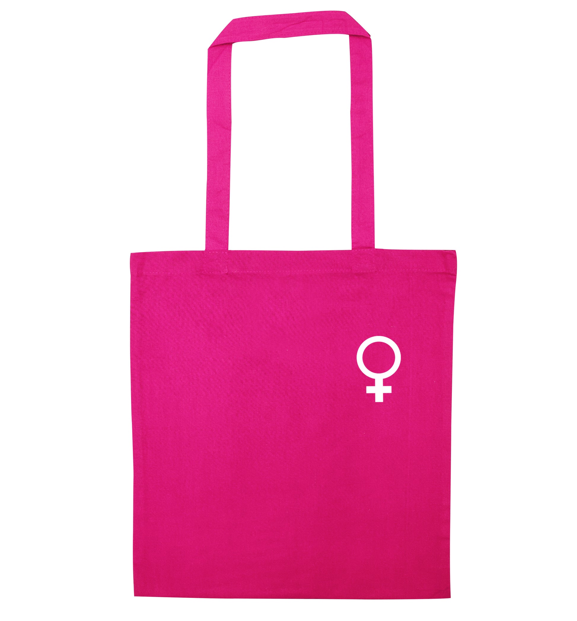 Female pocket symbol pink tote bag