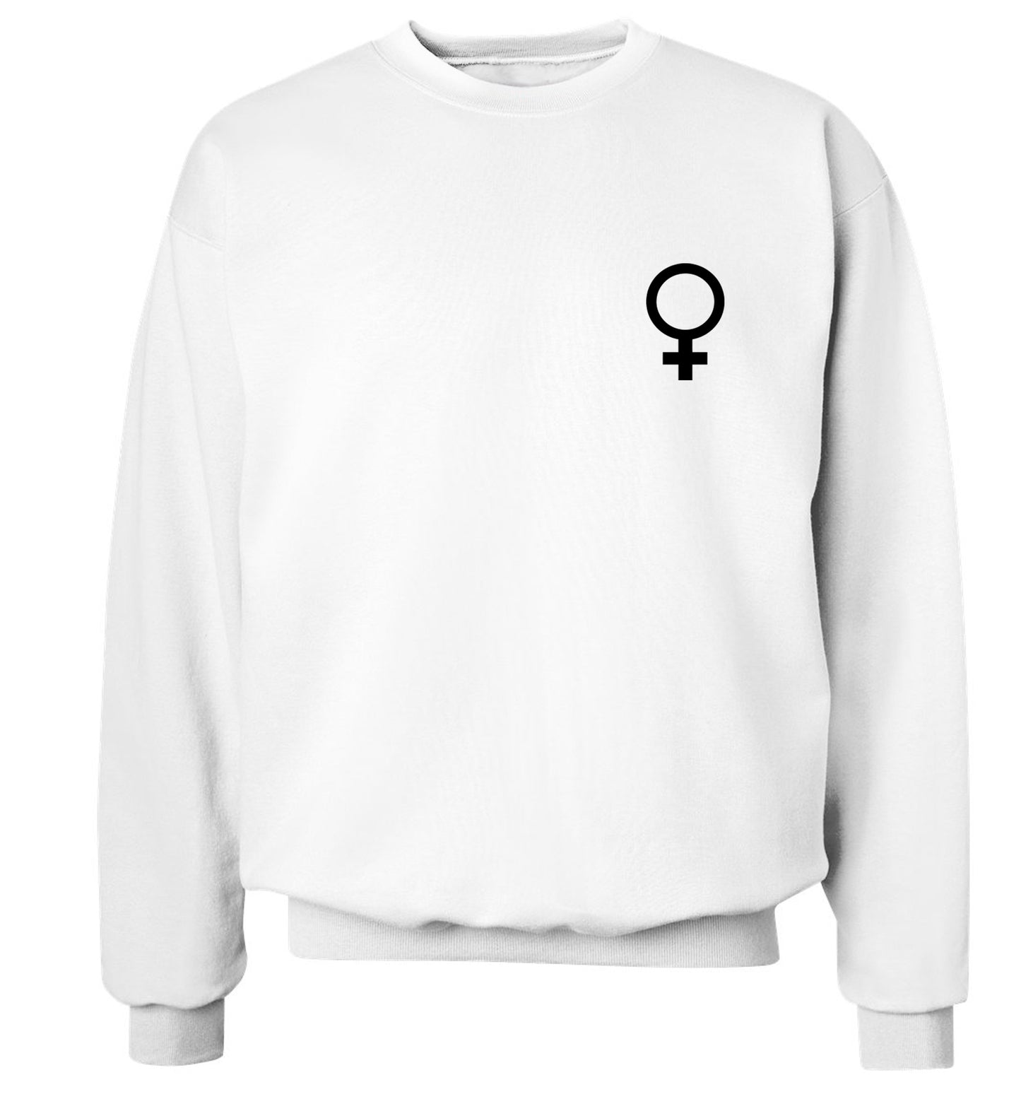 Female pocket symbol Adult's unisex white Sweater 2XL