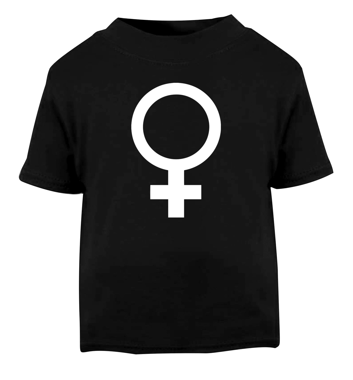 Female symbol large Black Baby Toddler Tshirt 2 years