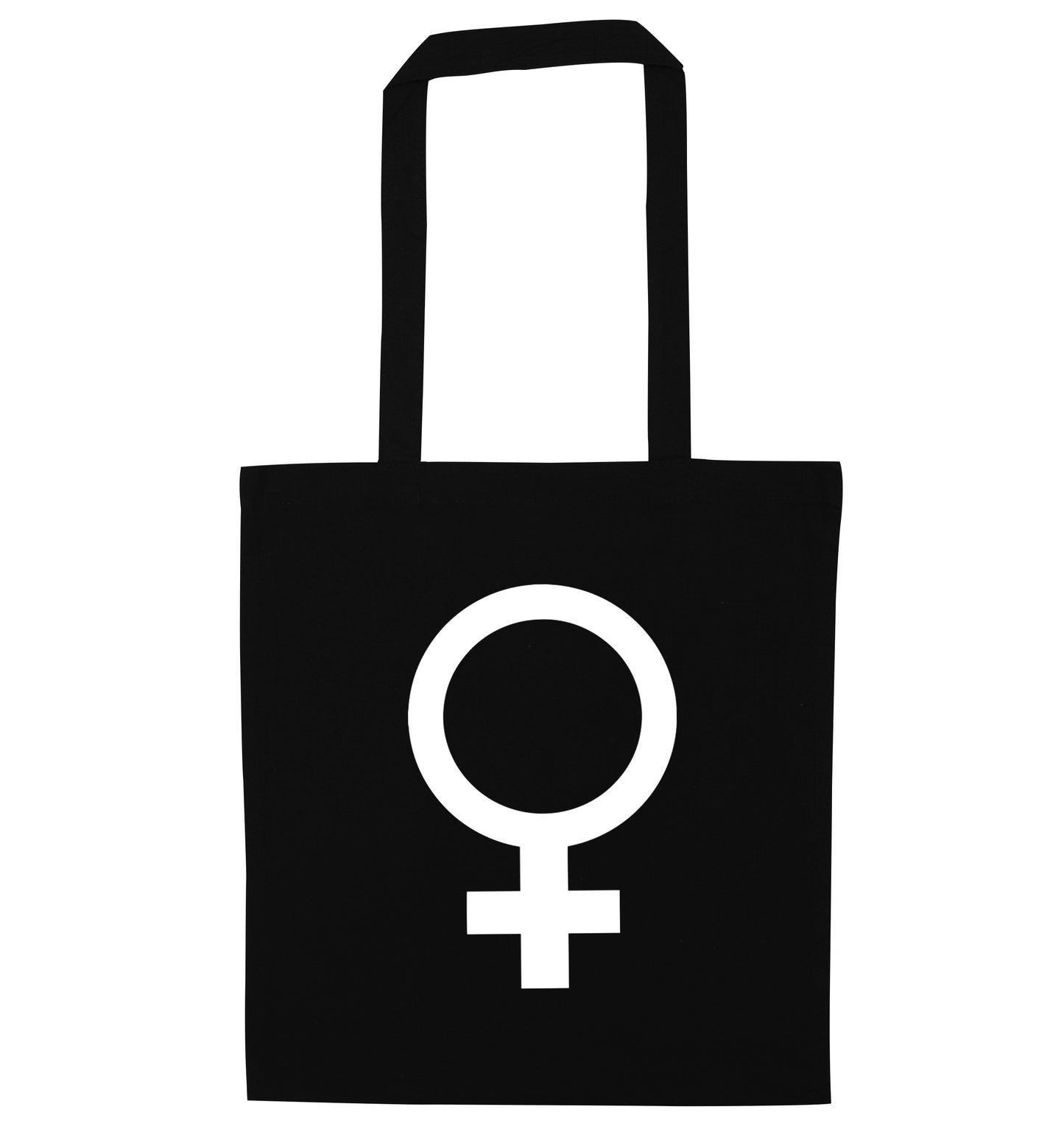 Female symbol large black tote bag