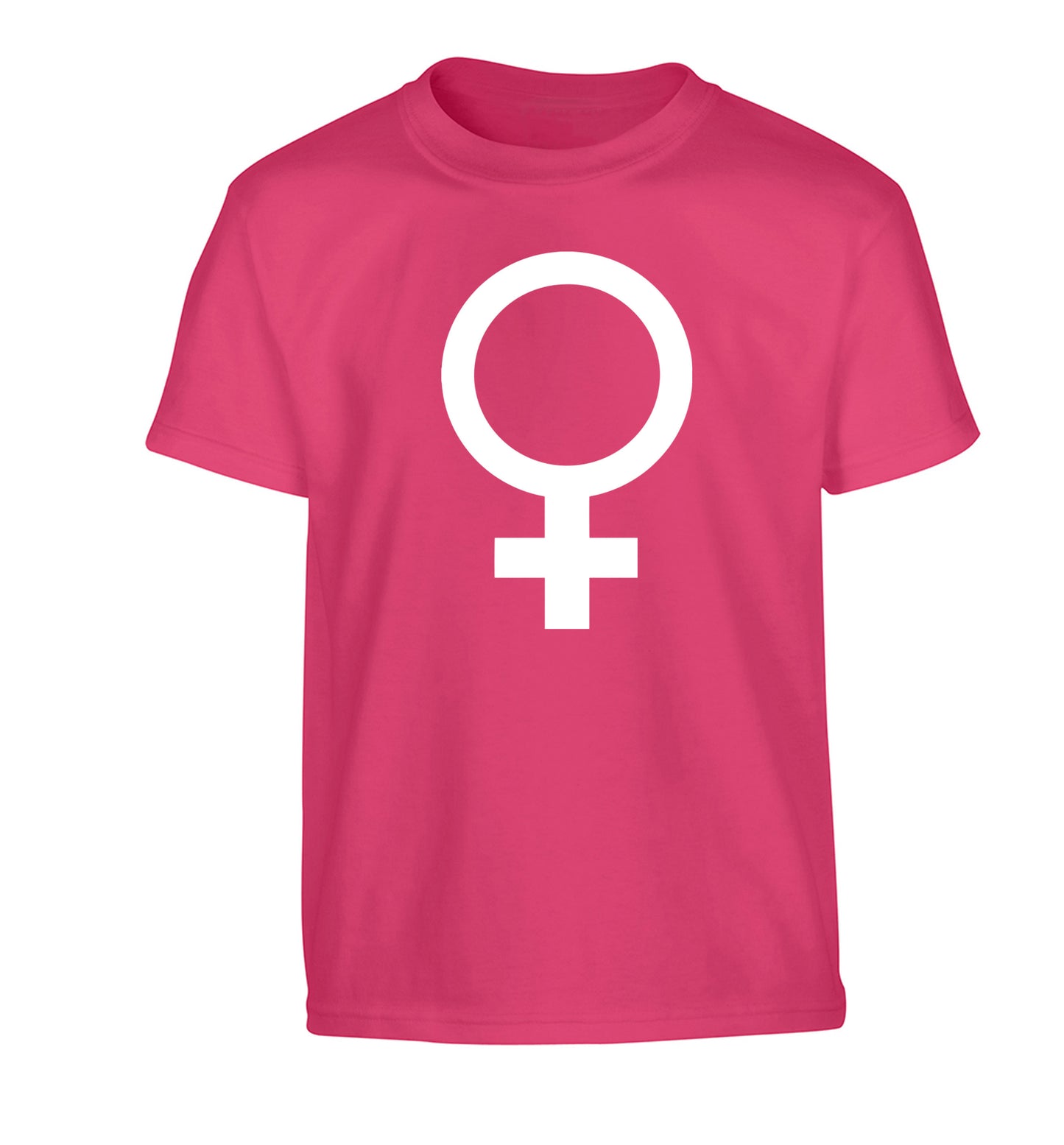Female symbol large Children's pink Tshirt 12-14 Years