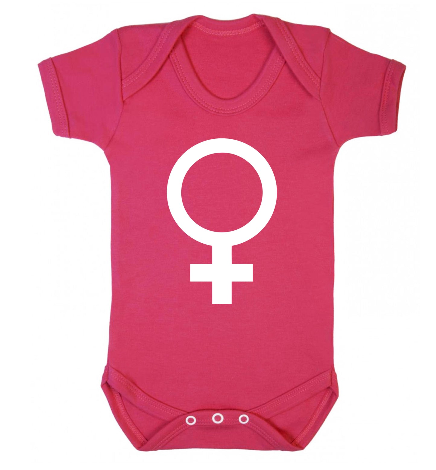 Female symbol large Baby Vest dark pink 18-24 months