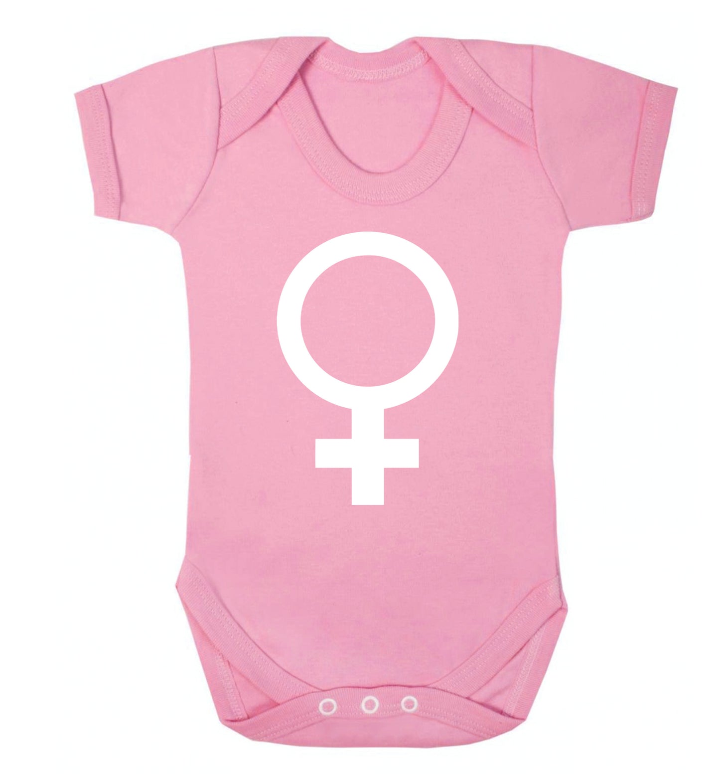 Female symbol large Baby Vest pale pink 18-24 months