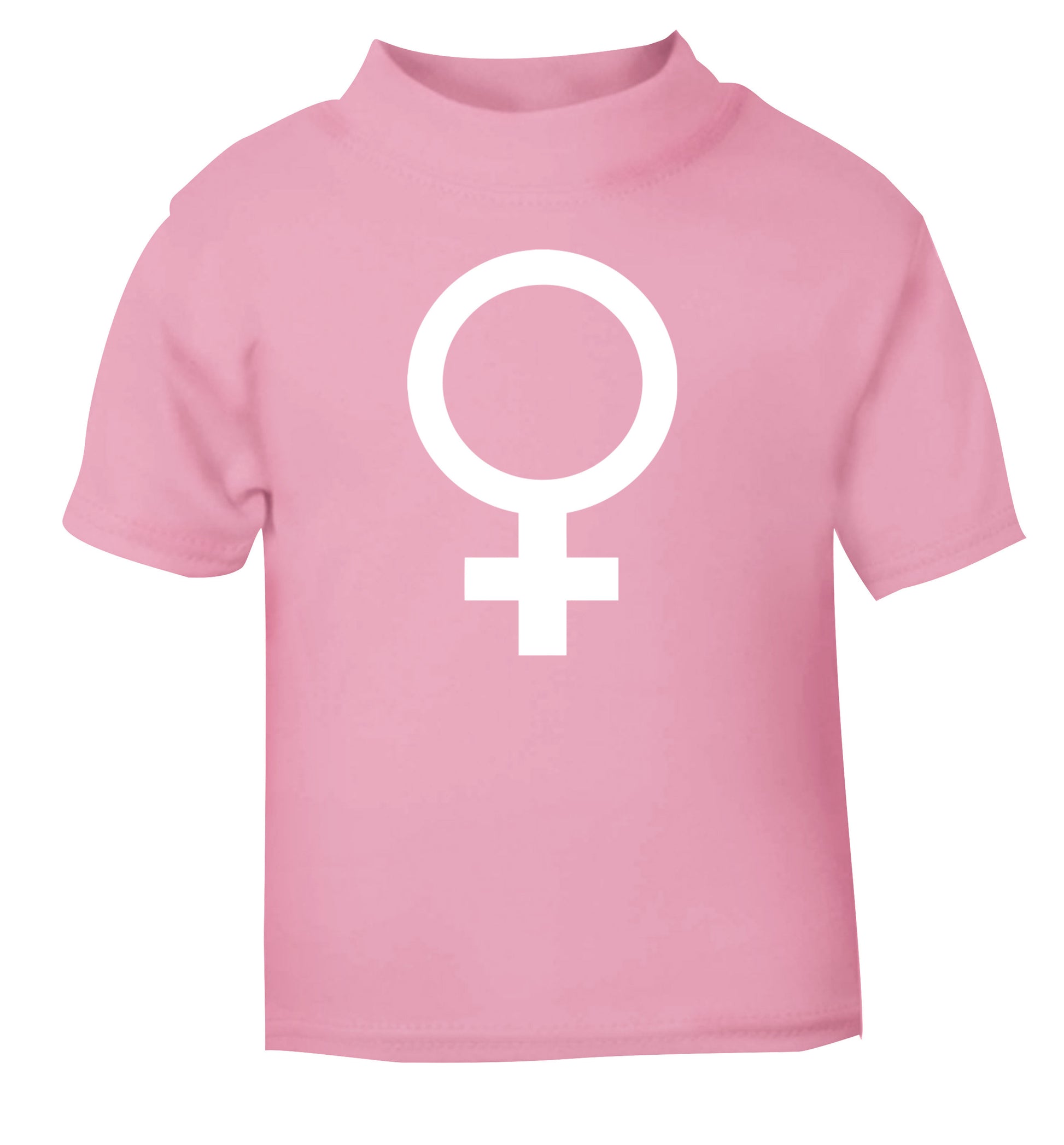 Female symbol large light pink Baby Toddler Tshirt 2 Years