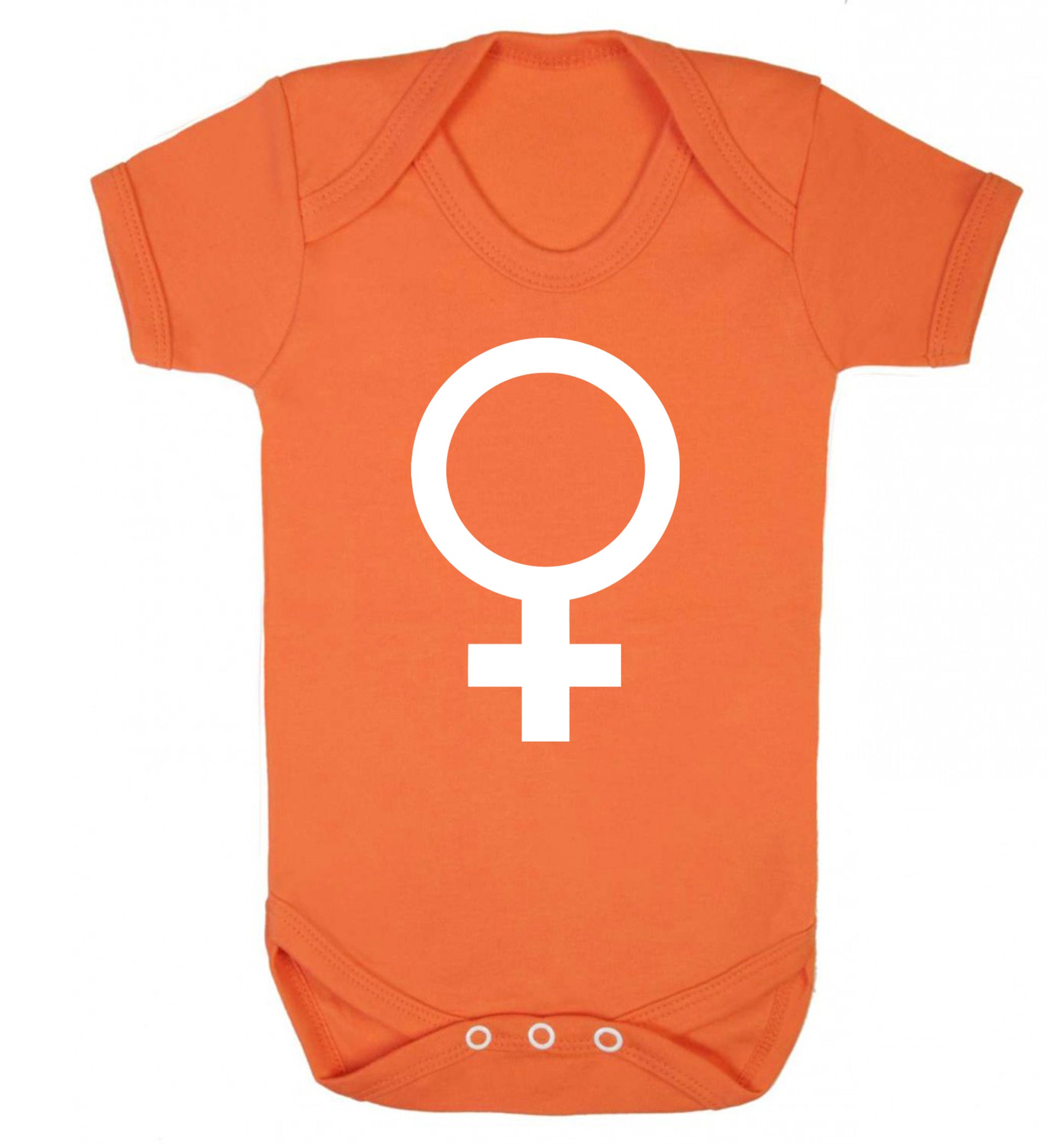 Female symbol large Baby Vest orange 18-24 months