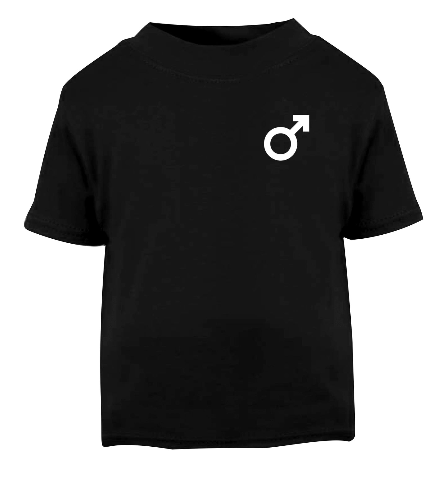 Male symbol pocket Black Baby Toddler Tshirt 2 years