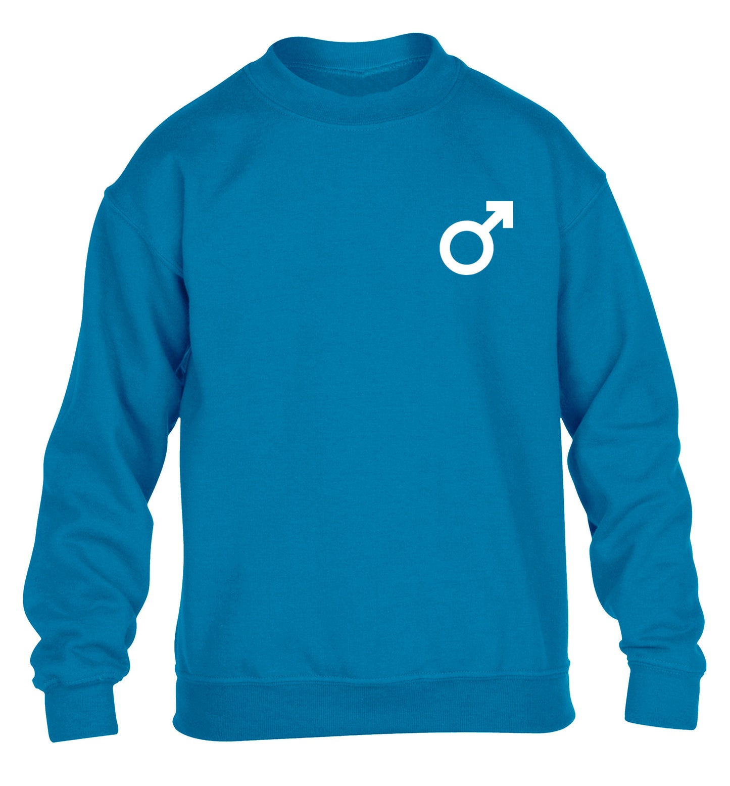 Male symbol pocket children's blue sweater 12-14 Years