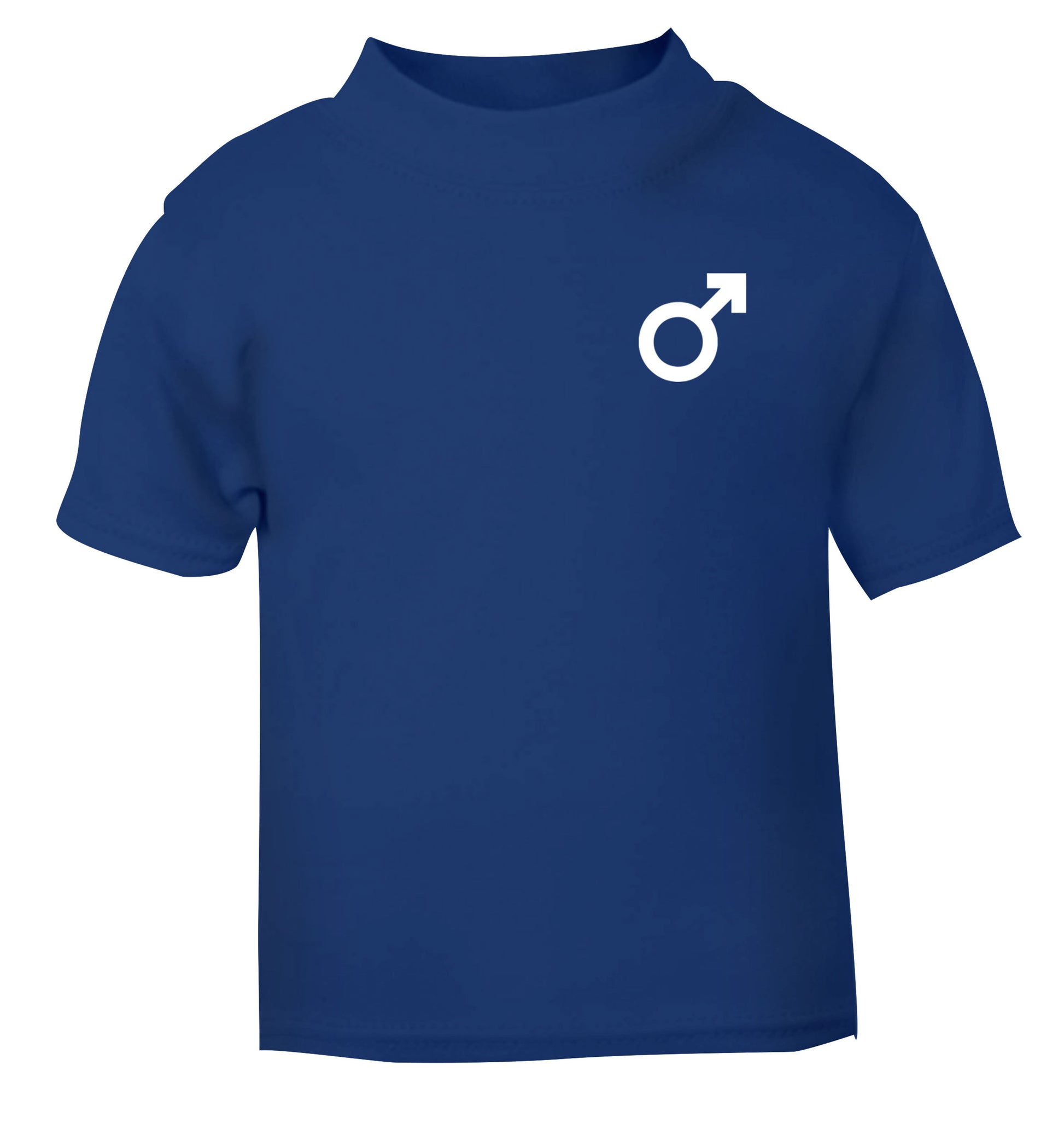 Male symbol pocket blue Baby Toddler Tshirt 2 Years