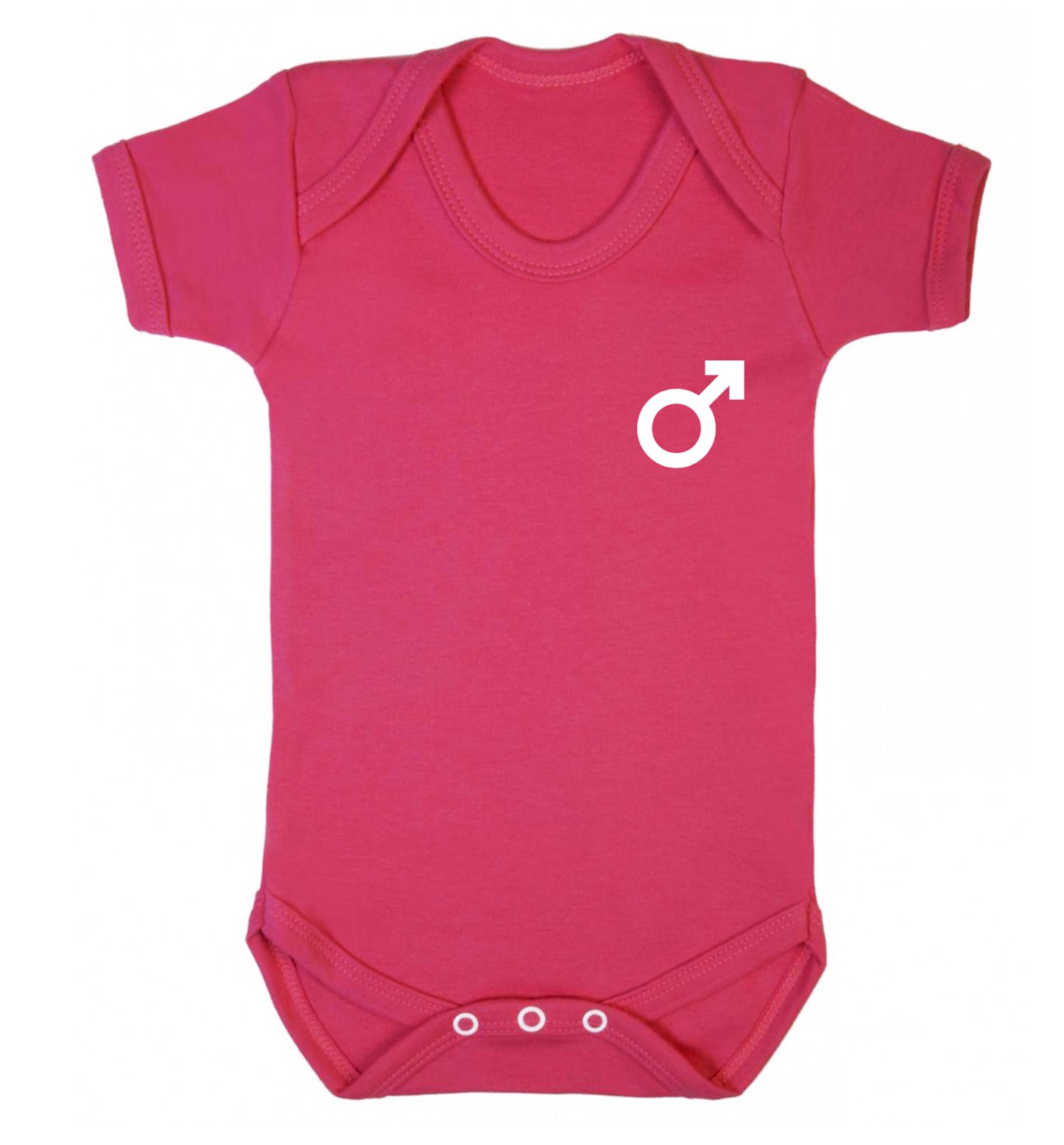 Male symbol pocket Baby Vest dark pink 18-24 months