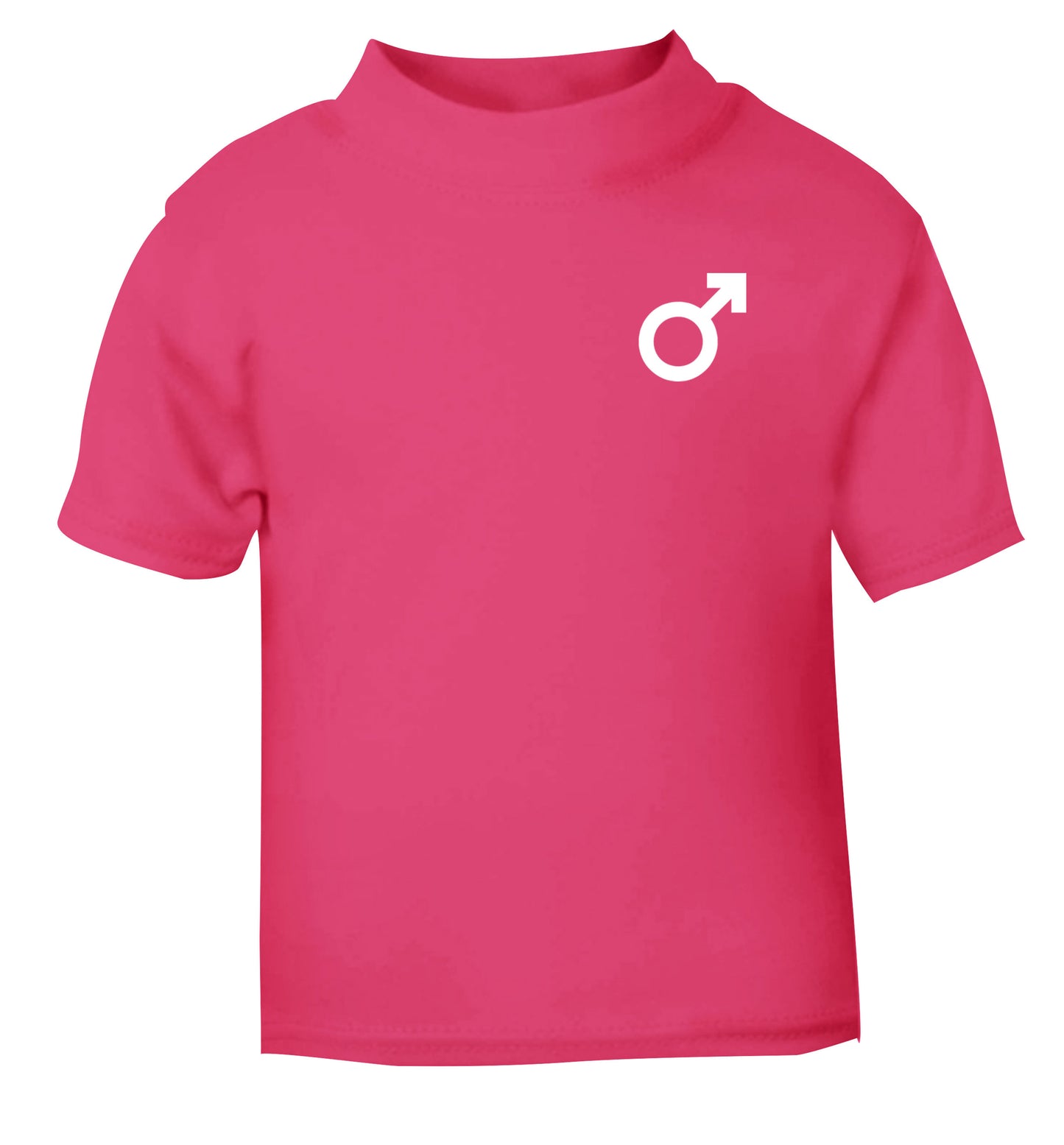Male symbol pocket pink Baby Toddler Tshirt 2 Years