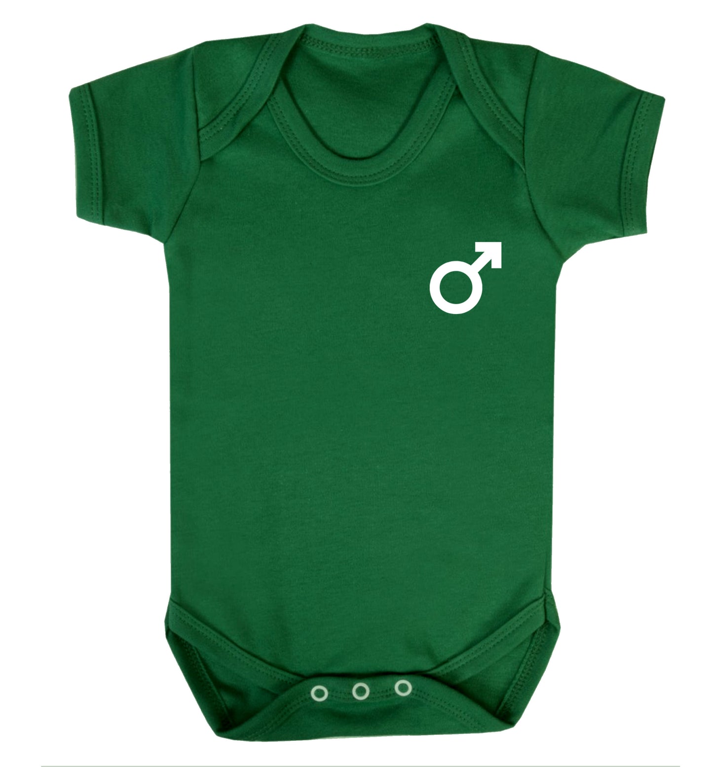 Male symbol pocket Baby Vest green 18-24 months