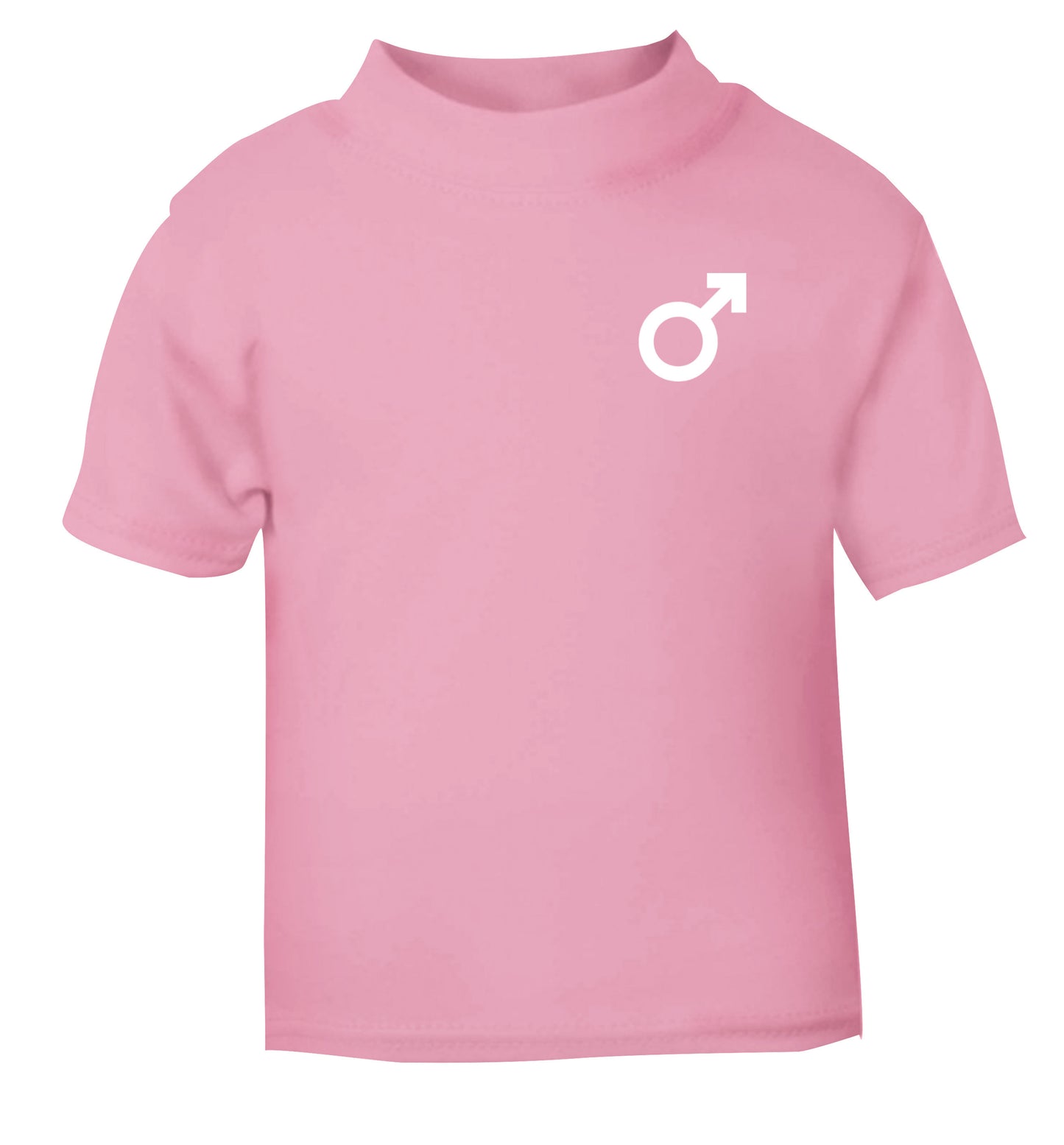Male symbol pocket light pink Baby Toddler Tshirt 2 Years