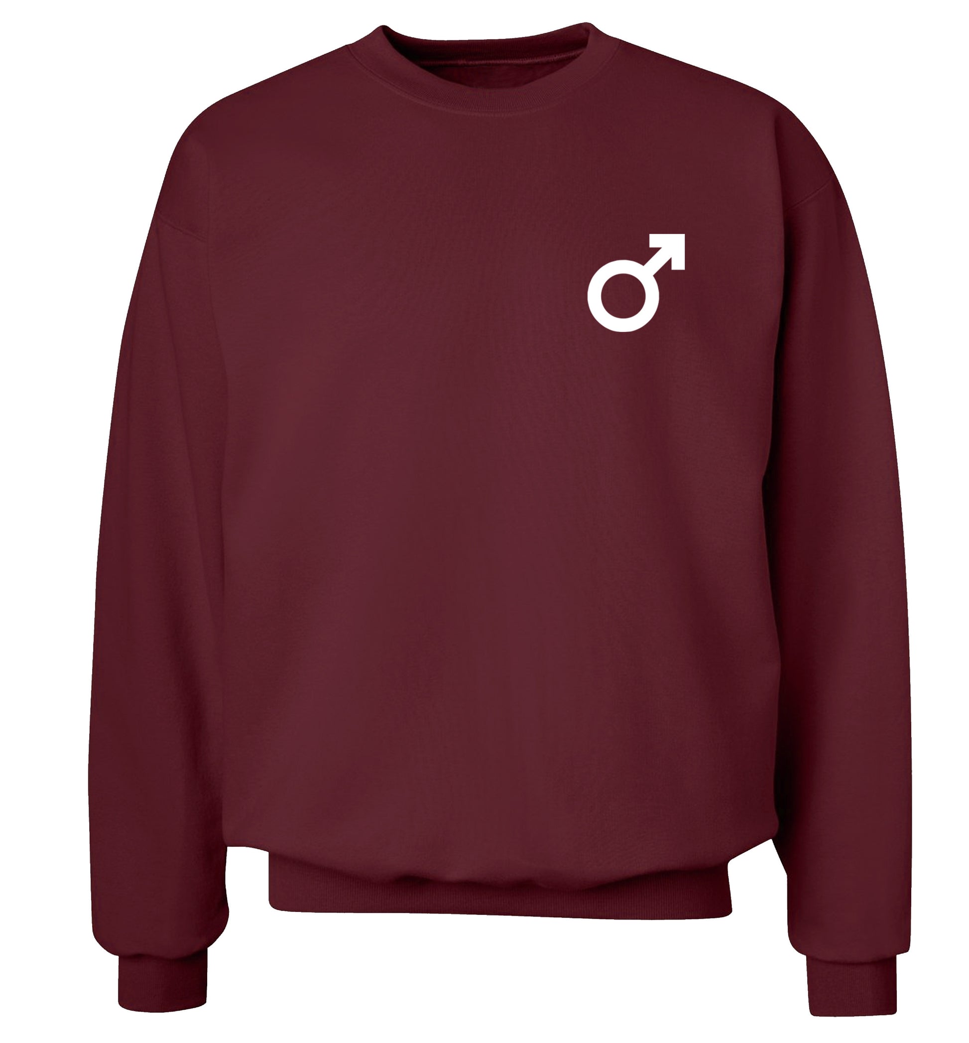 Male symbol pocket Adult's unisex maroon Sweater 2XL