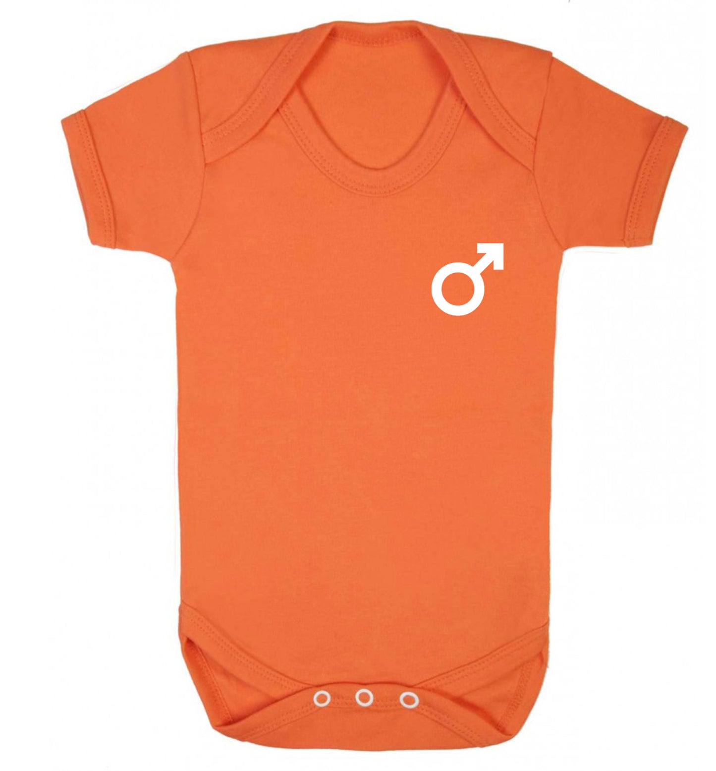Male symbol pocket Baby Vest orange 18-24 months