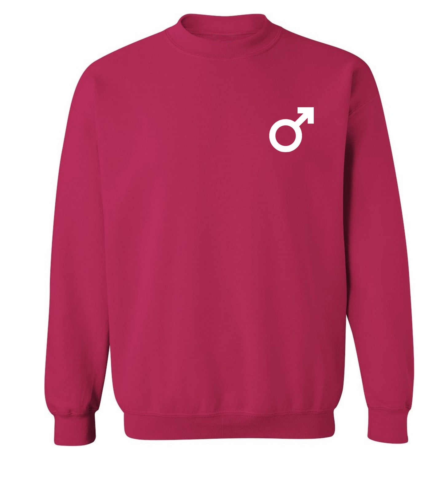 Male symbol pocket Adult's unisex pink Sweater 2XL