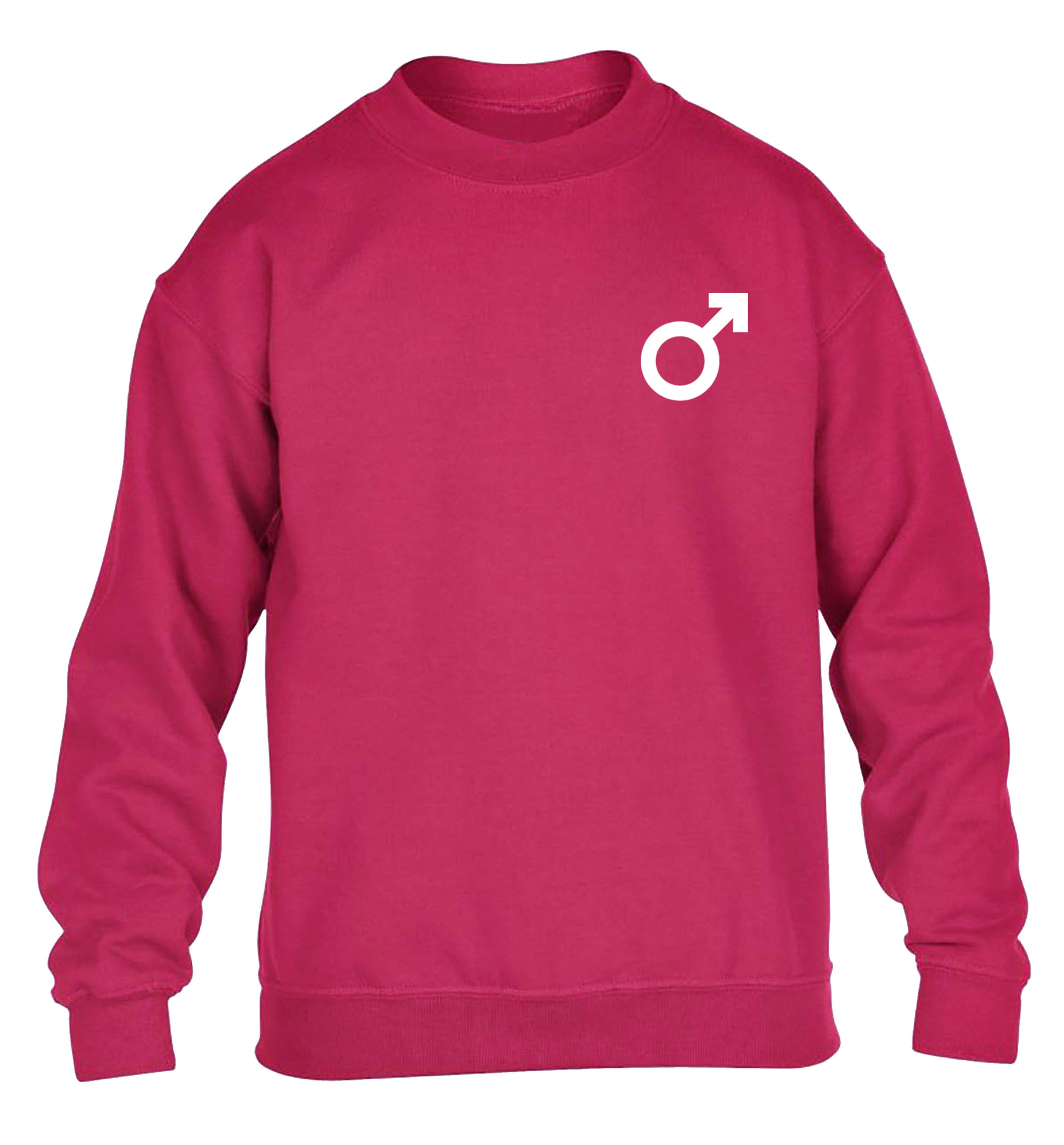 Male symbol pocket children's pink sweater 12-14 Years