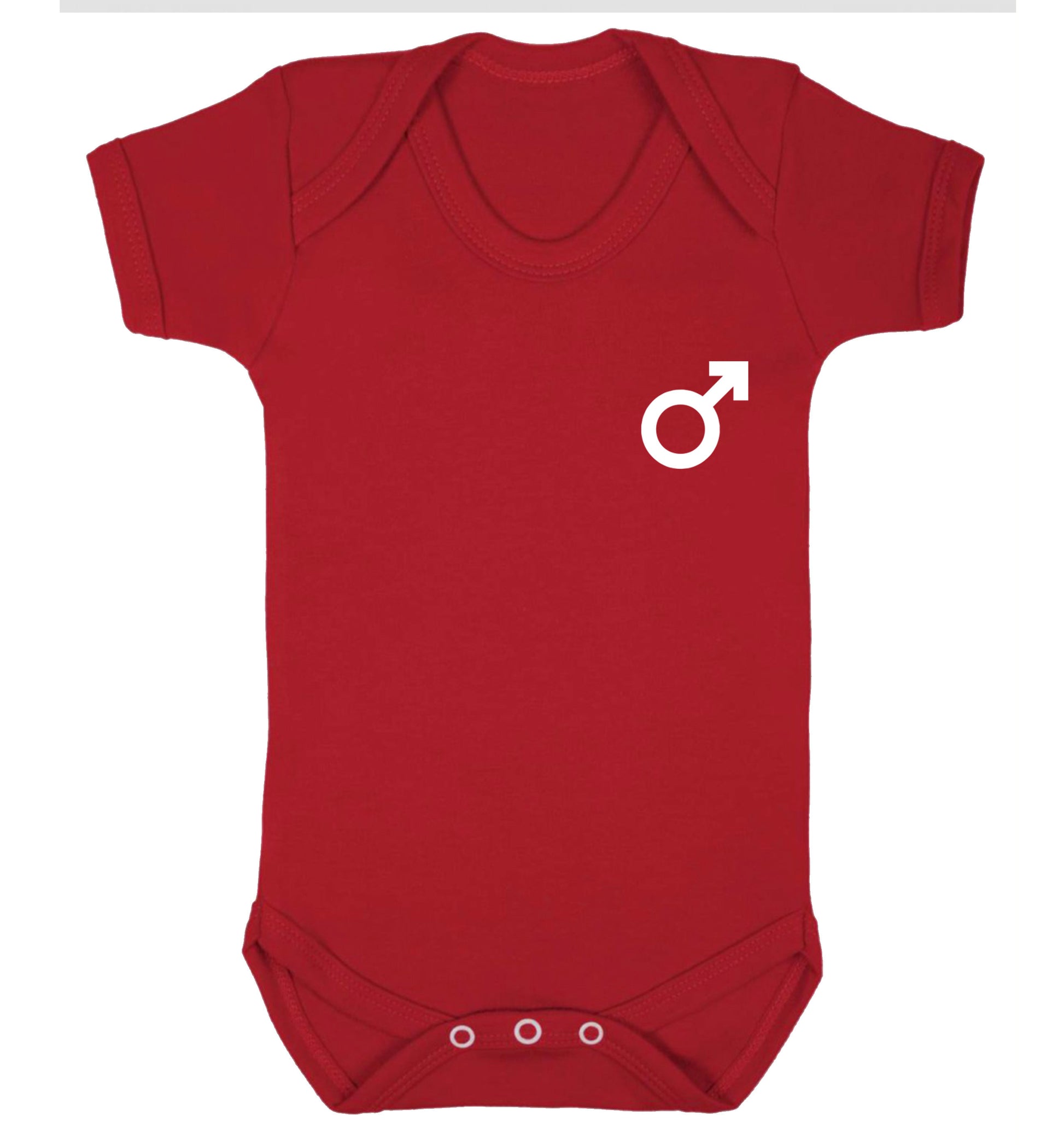 Male symbol pocket Baby Vest red 18-24 months