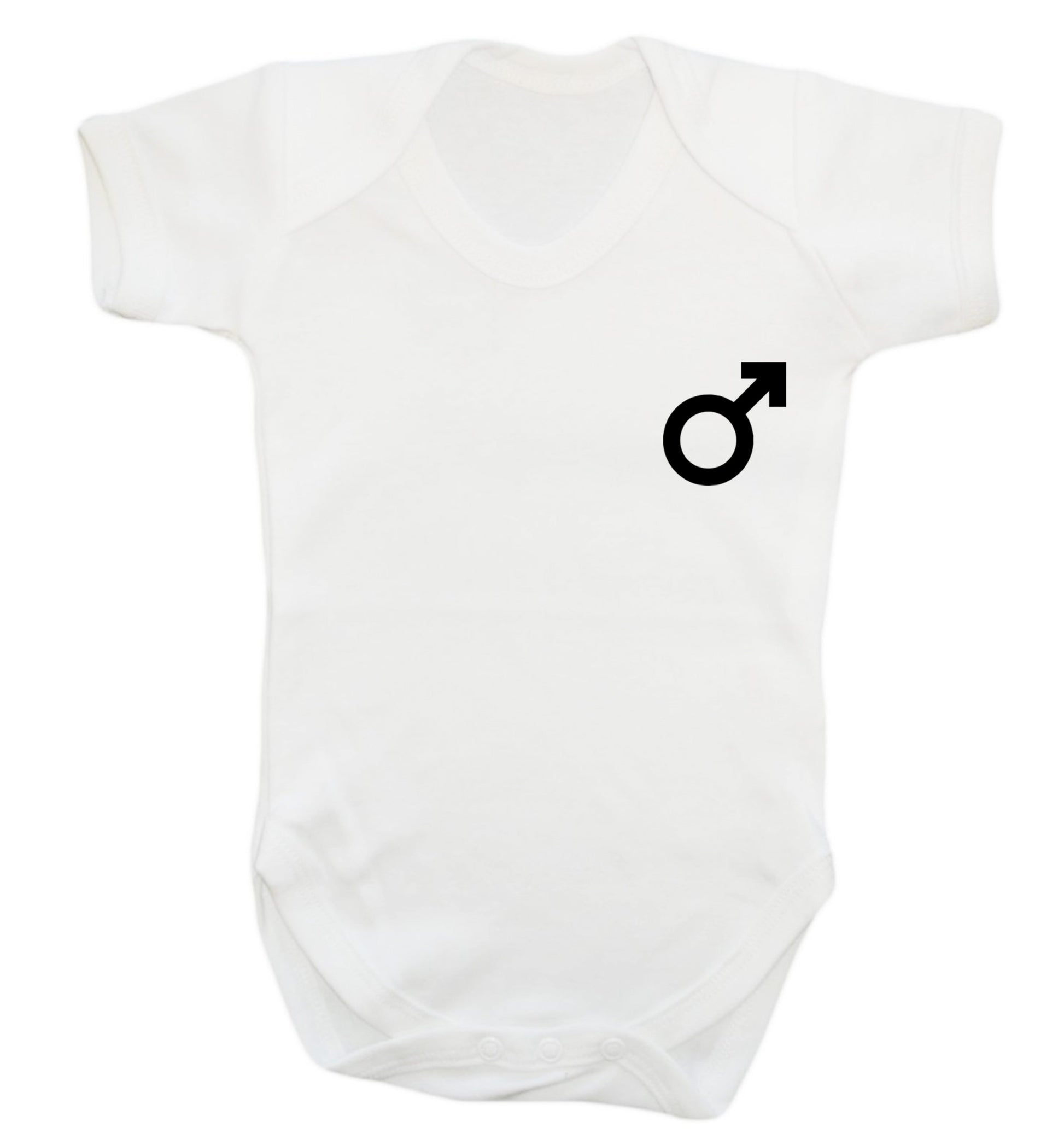Male symbol pocket Baby Vest white 18-24 months