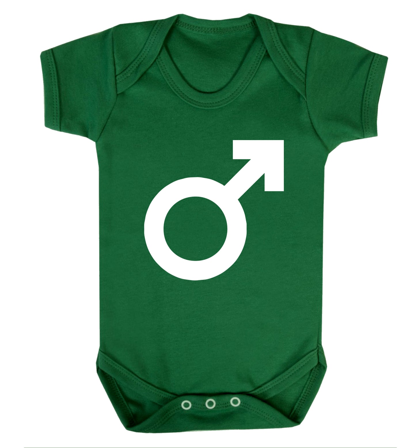 Male symbol large Baby Vest green 18-24 months