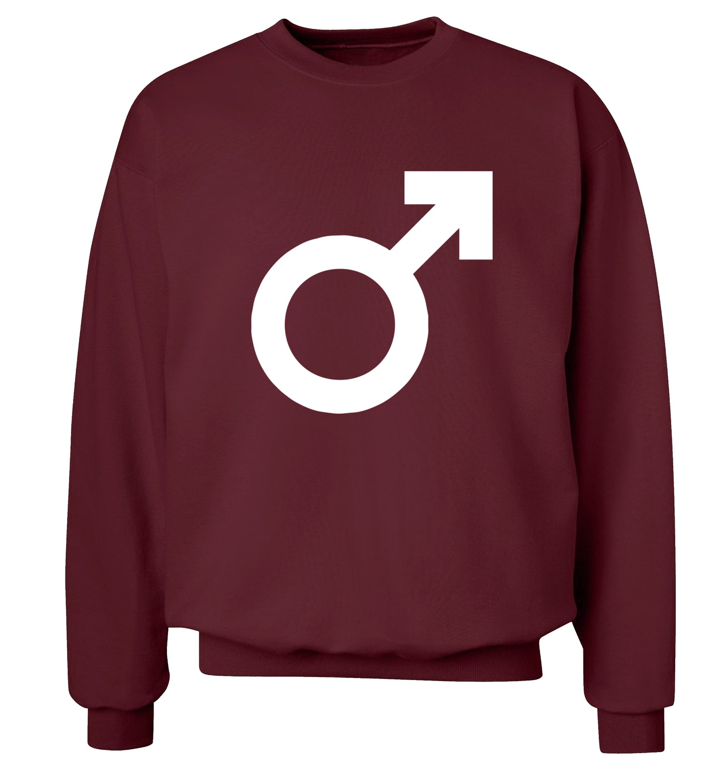 Male symbol large Adult's unisex maroon Sweater 2XL