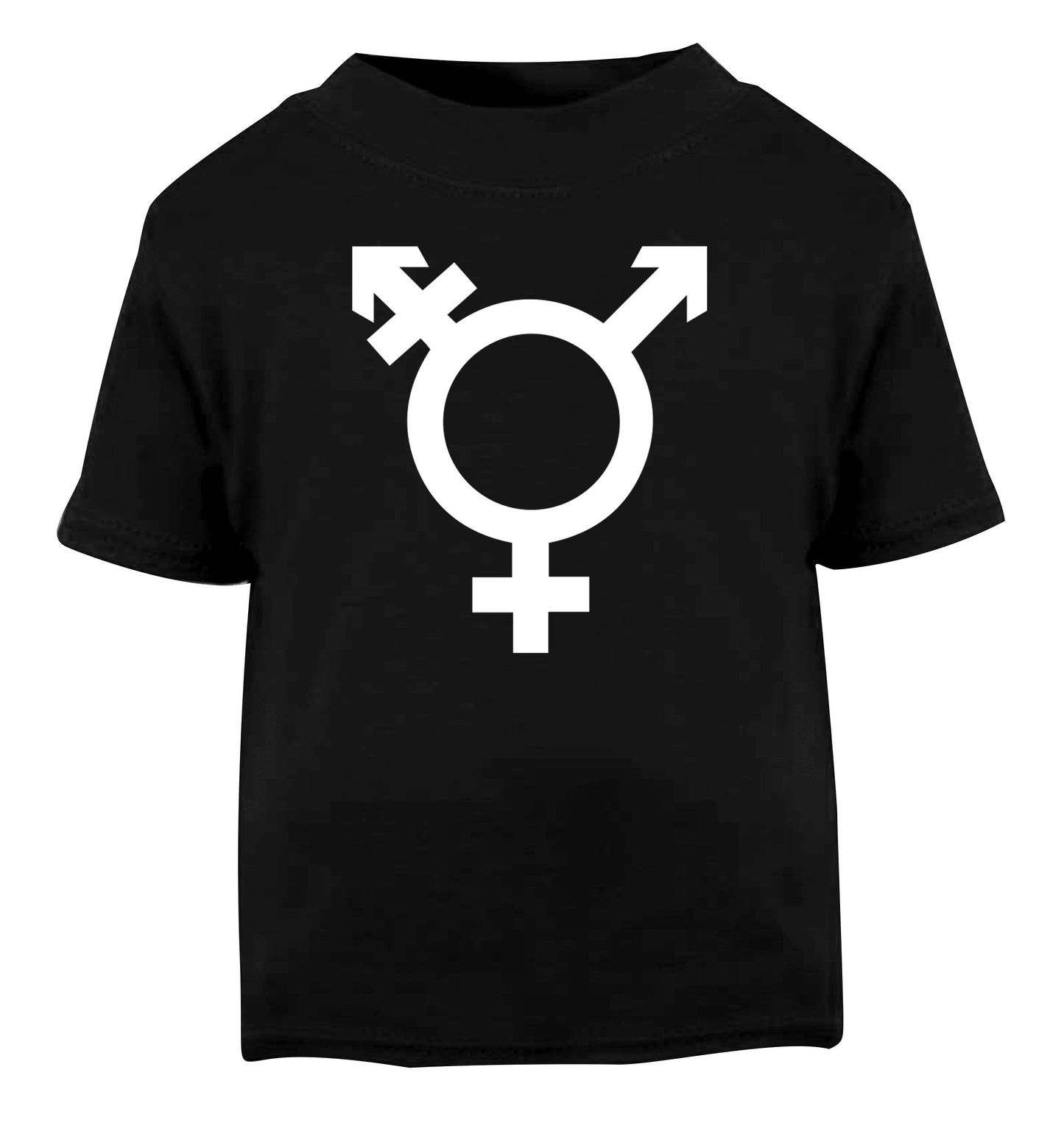 Gender neutral symbol large Black Baby Toddler Tshirt 2 years
