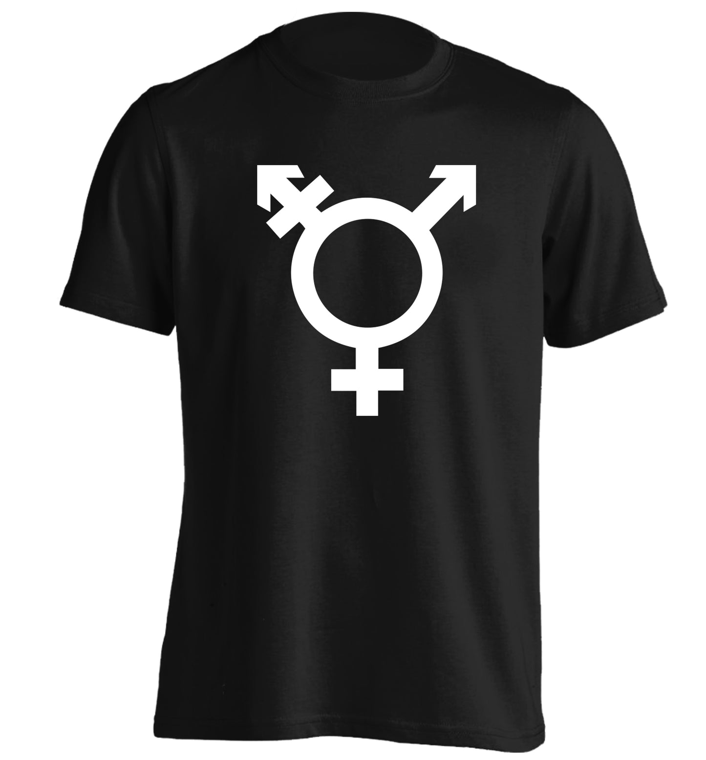 Gender neutral symbol large adults unisex black Tshirt 2XL