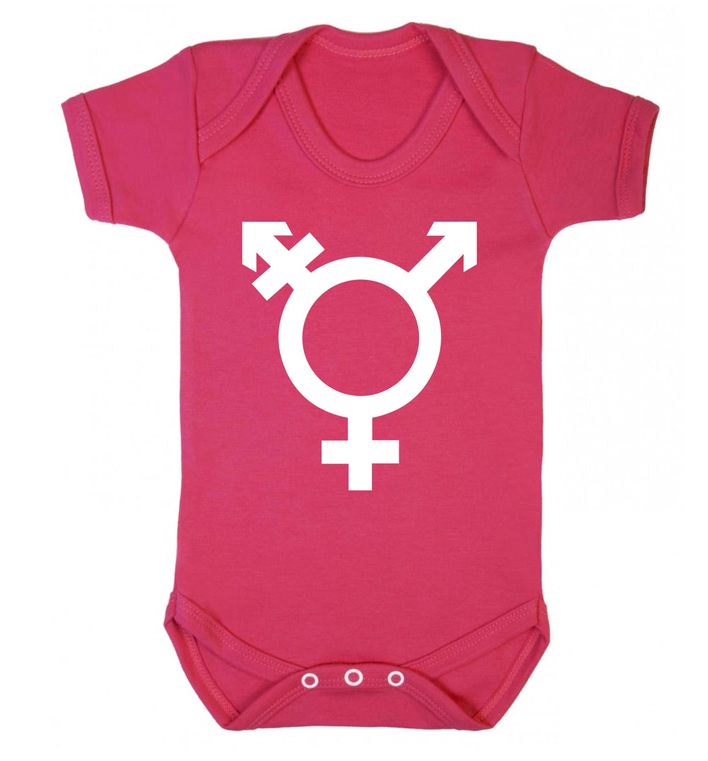 Gender neutral symbol large Baby Vest dark pink 18-24 months