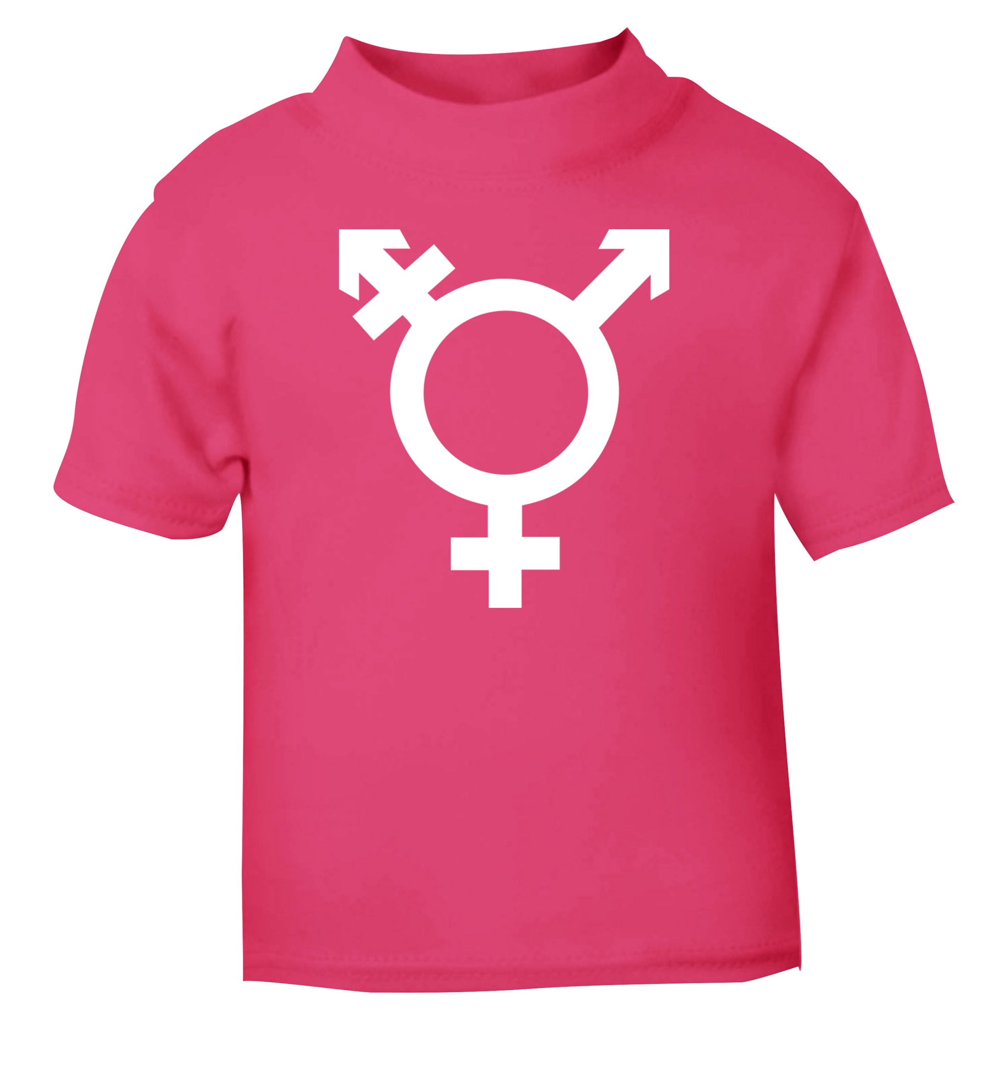 Gender neutral symbol large pink Baby Toddler Tshirt 2 Years