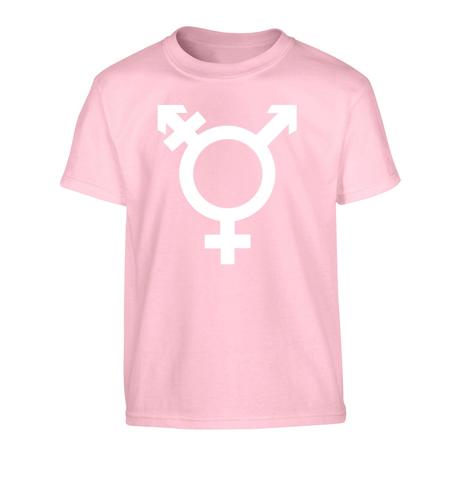 Gender neutral symbol large Children's light pink Tshirt 12-14 Years