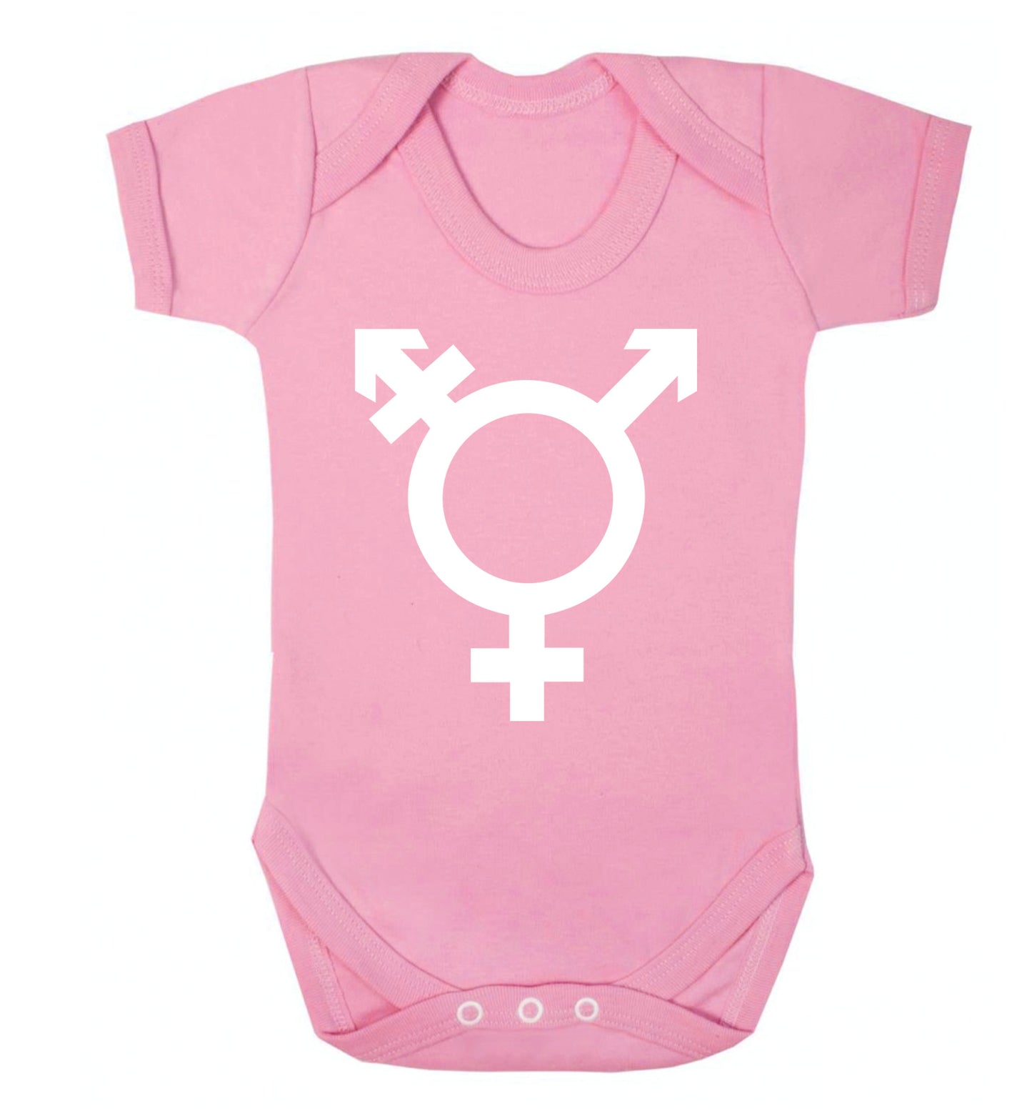 Gender neutral symbol large Baby Vest pale pink 18-24 months