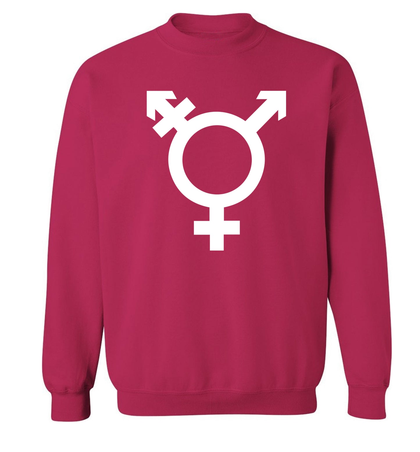 Gender neutral symbol large Adult's unisex pink Sweater 2XL