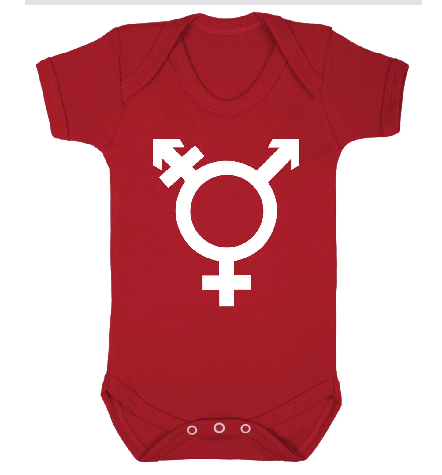 Gender neutral symbol large Baby Vest red 18-24 months