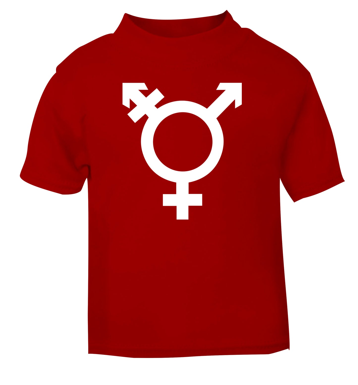 Gender neutral symbol large red Baby Toddler Tshirt 2 Years