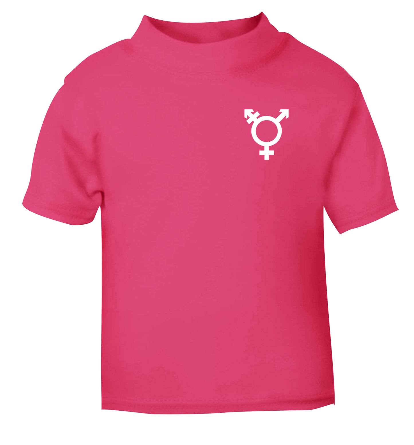 Trans gender symbol pocket pink Baby Toddler Tshirt 2 Years