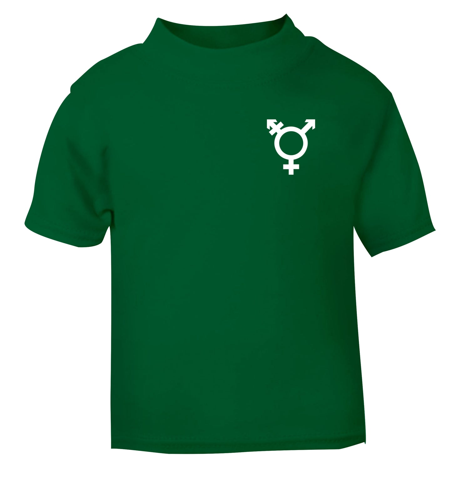 Trans gender symbol pocket green Baby Toddler Tshirt 2 Years