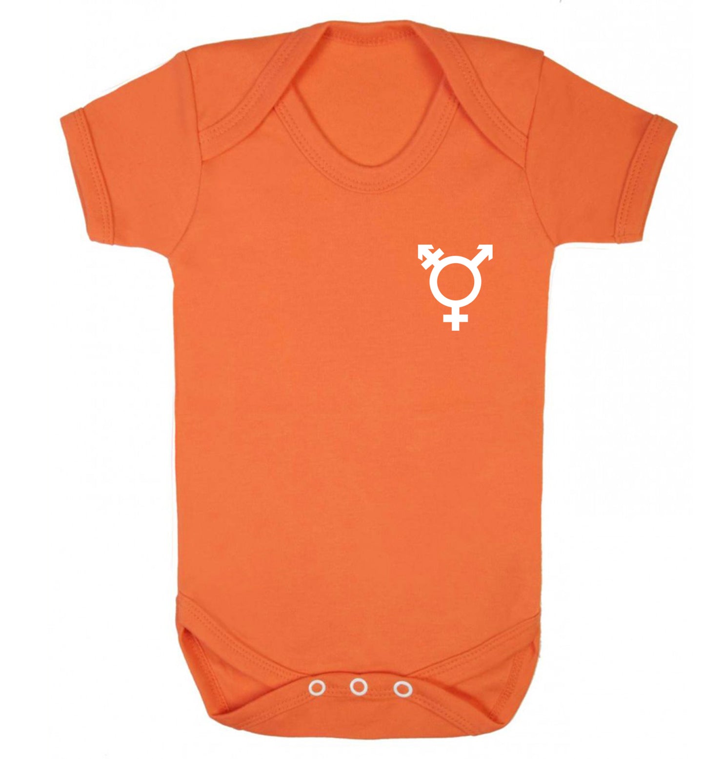 Trans gender symbol pocket Baby Vest orange 18-24 months