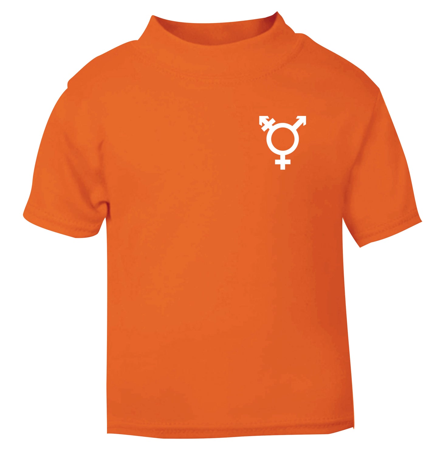 Trans gender symbol pocket orange Baby Toddler Tshirt 2 Years