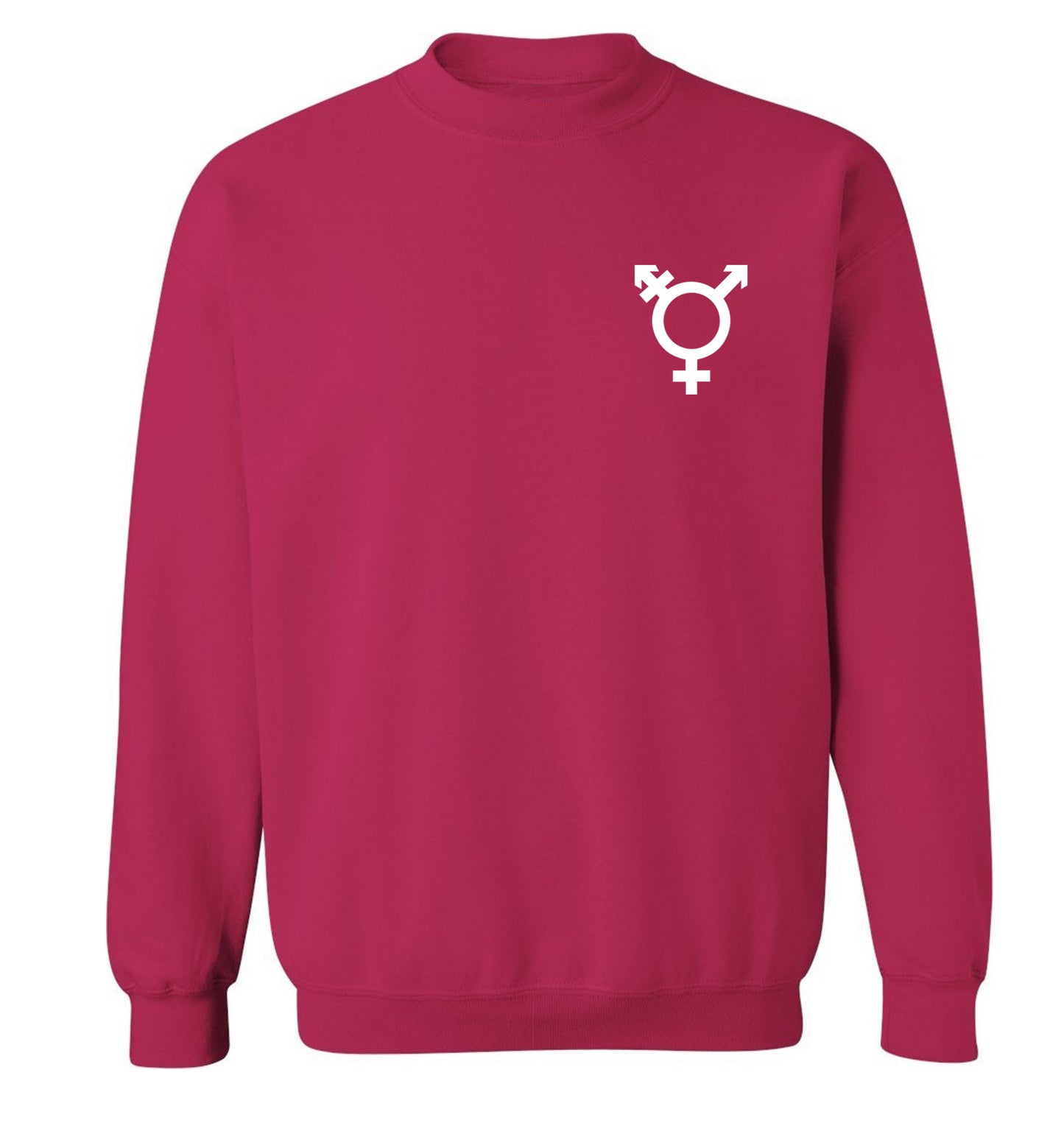 Trans gender symbol pocket Adult's unisex pink Sweater 2XL