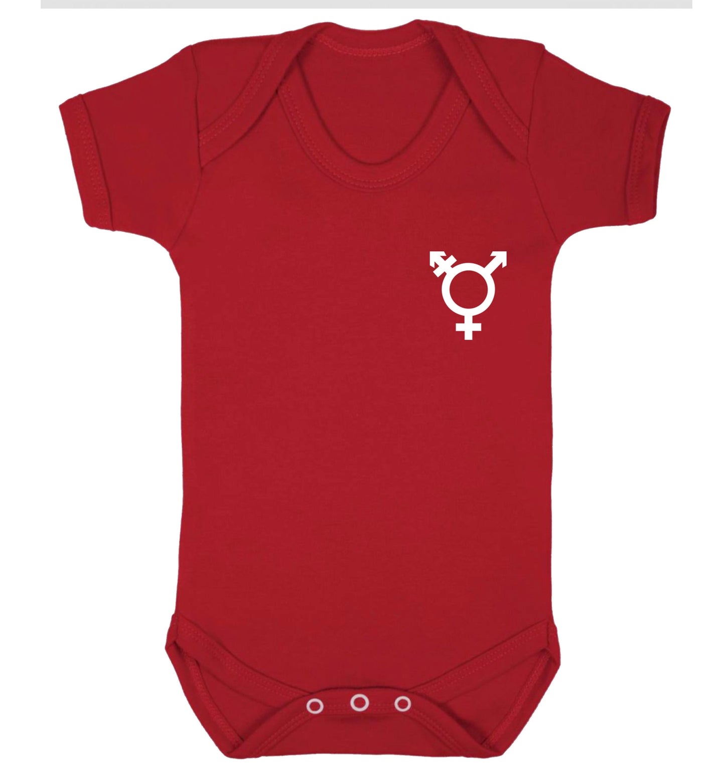 Trans gender symbol pocket Baby Vest red 18-24 months